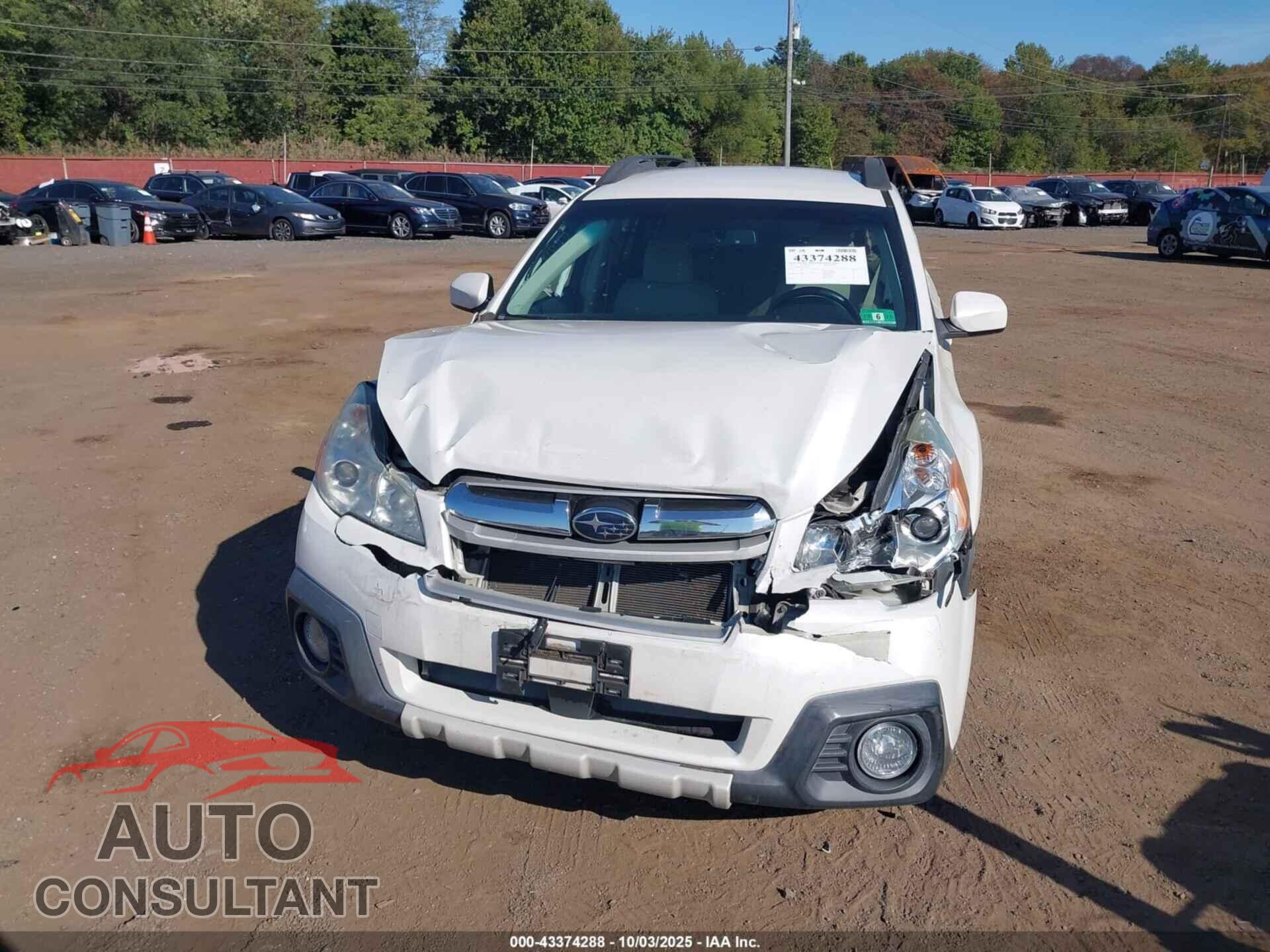 SUBARU OUTBACK 2014 - 4S4BRBCC3E3325212