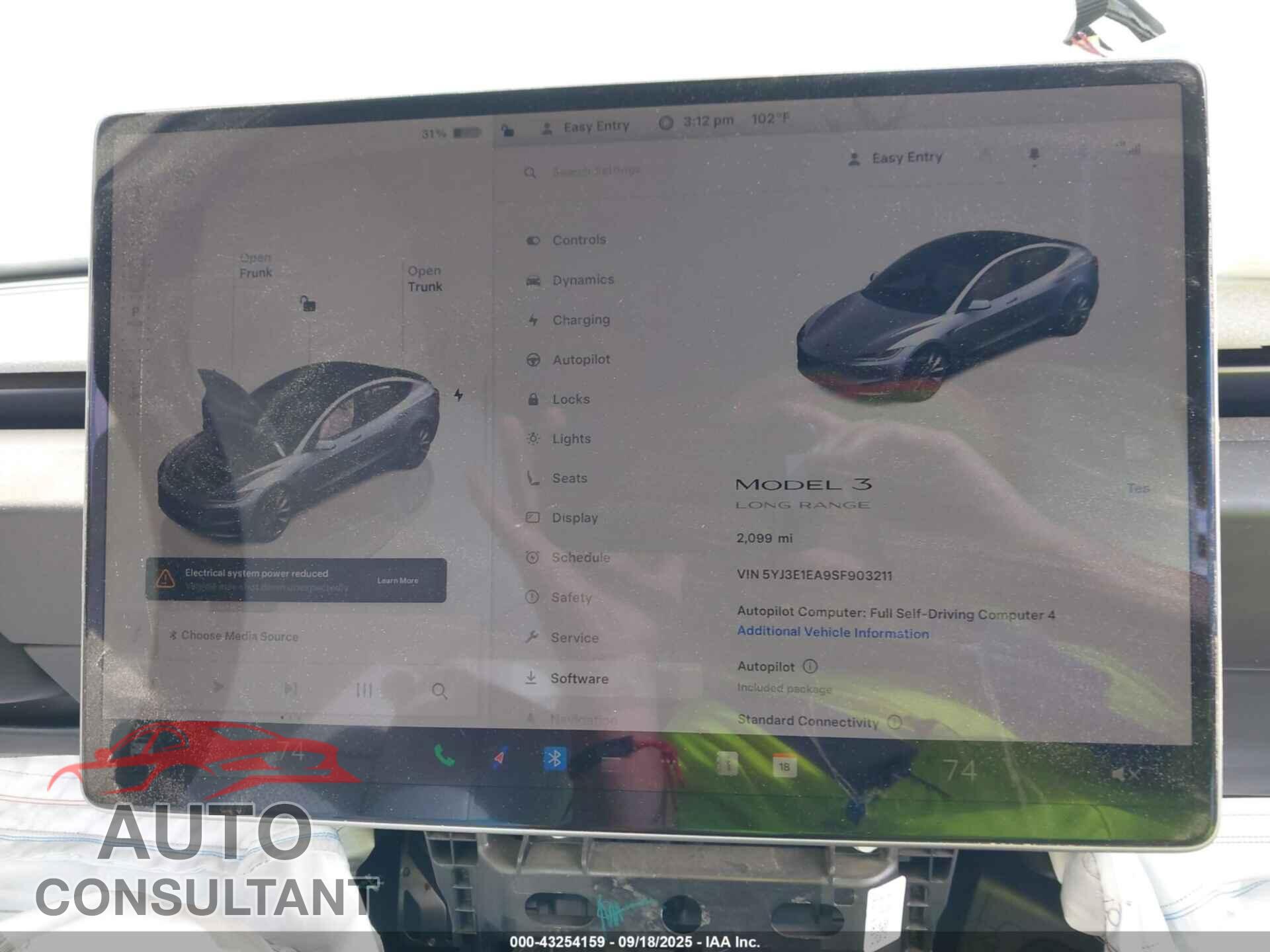 TESLA MODEL 3 2025 - 5YJ3E1EA9SF903211