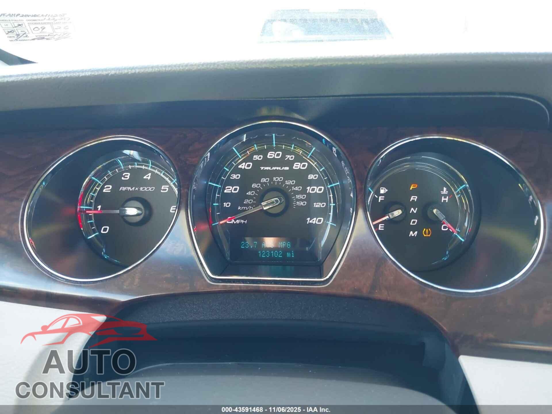 FORD TAURUS 2012 - 1FAHP2EW0CG111205