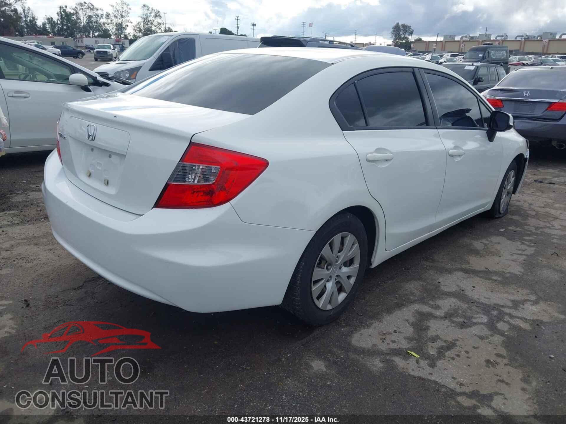 HONDA CIVIC 2012 - 19XFB2F58CE375956
