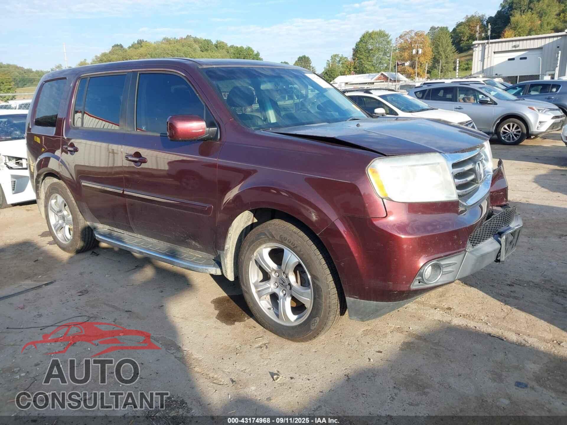 HONDA PILOT 2012 - 5FNYF3H77CB008865