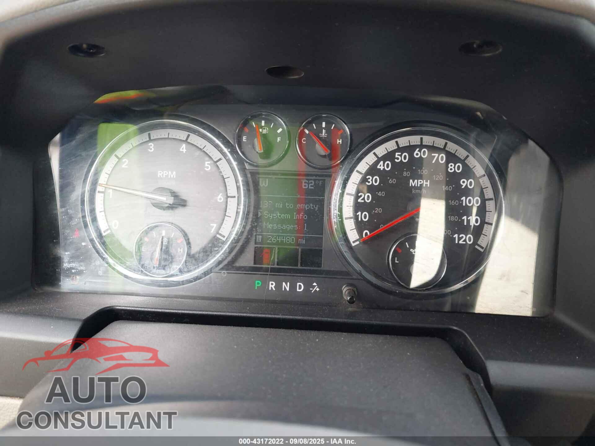 DODGE RAM 1500 2009 - 1D3HV18P09S815772