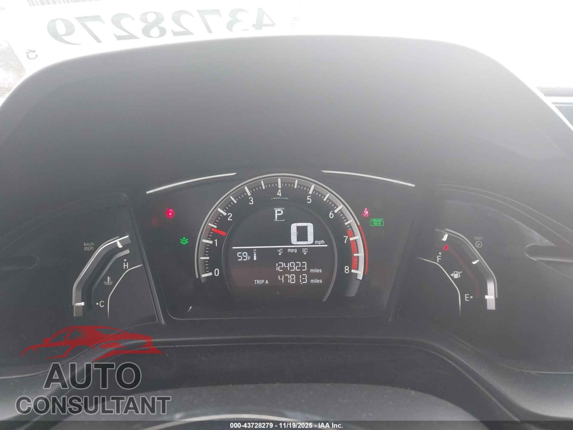 HONDA CIVIC 2017 - 2HGFC2F54HH572164