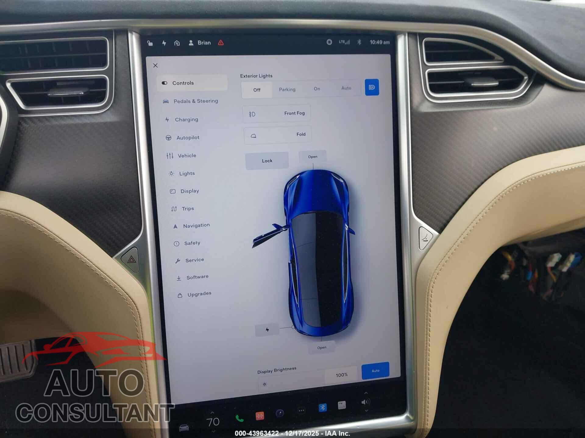 TESLA MODEL S 2017 - 5YJSA1E2XHF202430