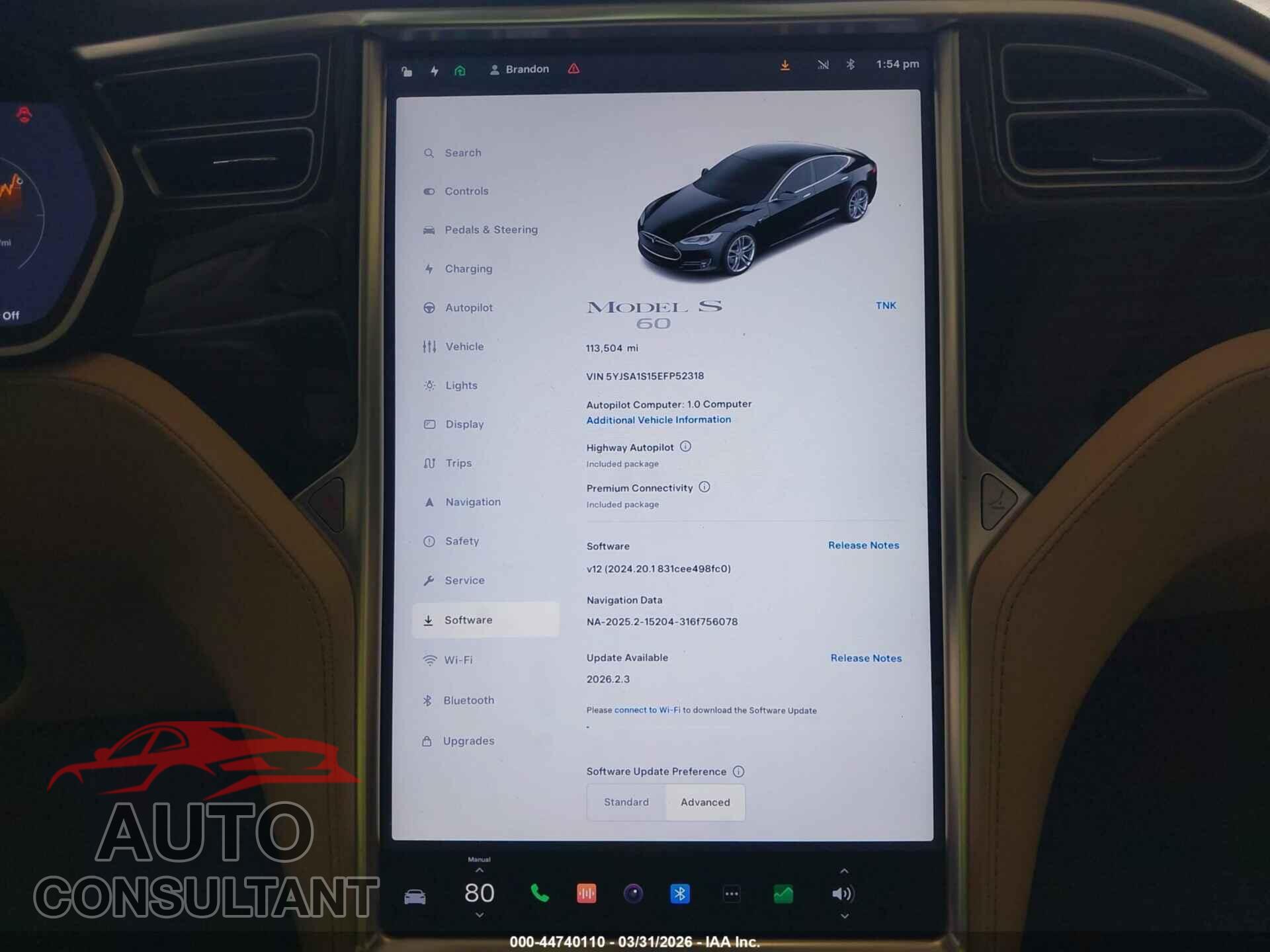 TESLA MODEL S 2014 - 5YJSA1S15EFP52318