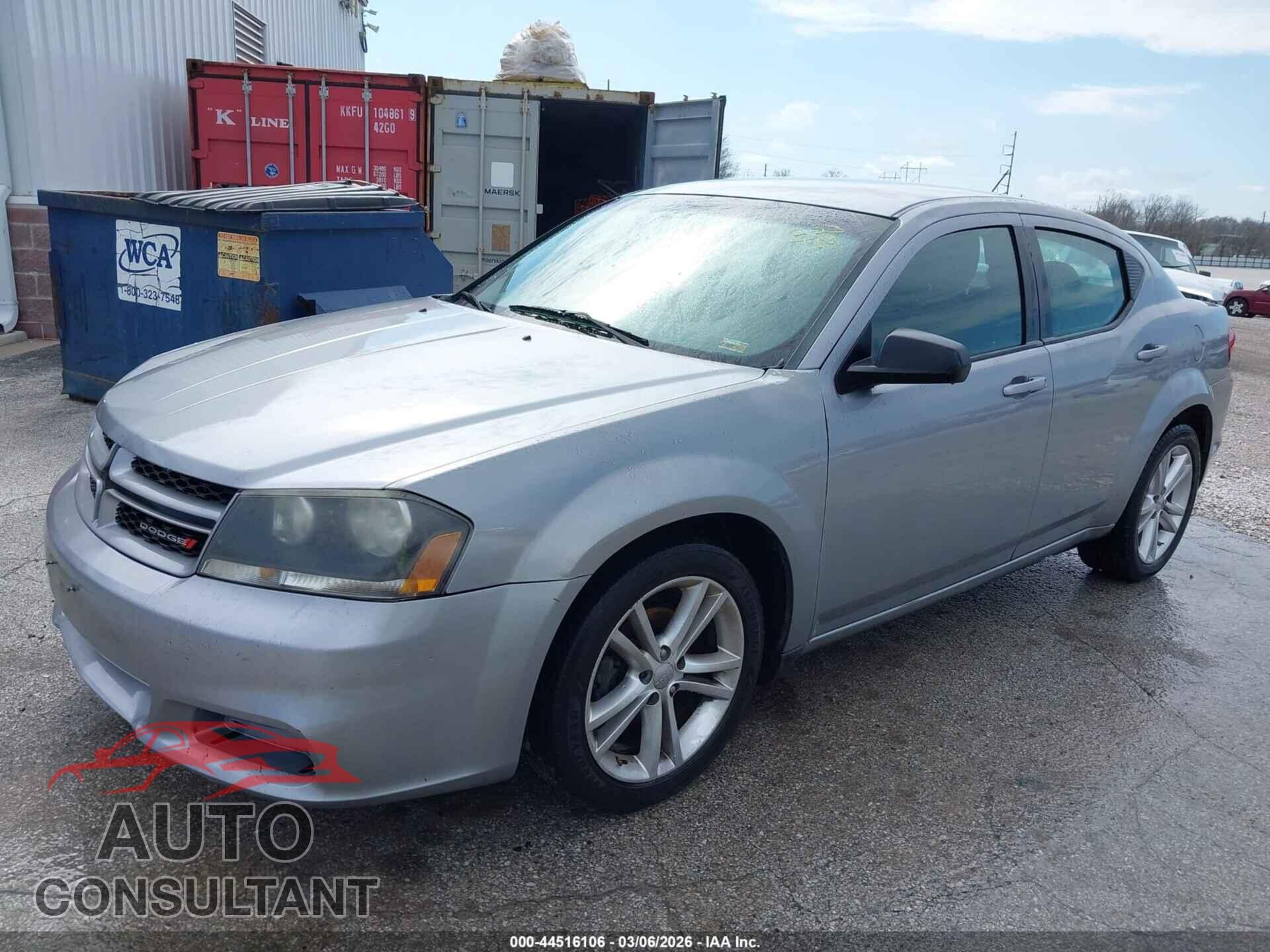 DODGE AVENGER 2013 - 1C3CDZAG6DN750100