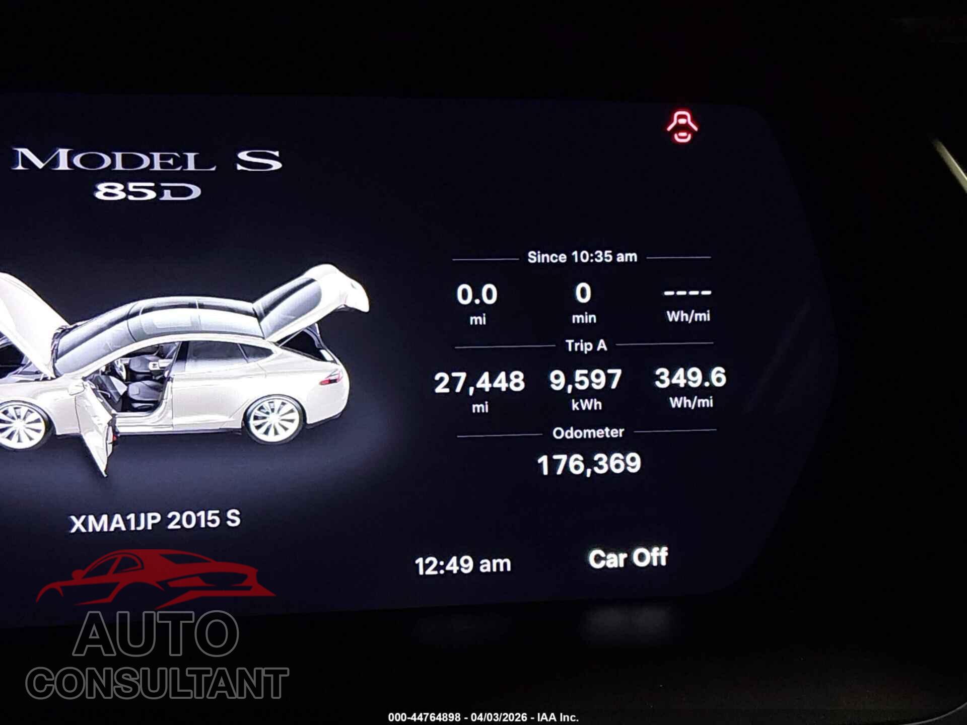 TESLA MODEL S 2015 - 5YJSA1H28FF093622