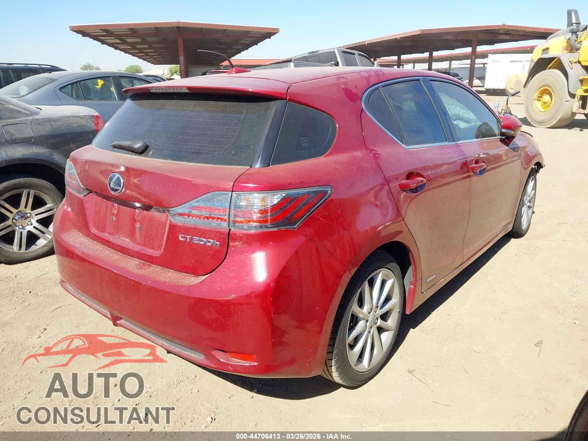 LEXUS CT 200H 2011 - JTHKD5BH4B2008010