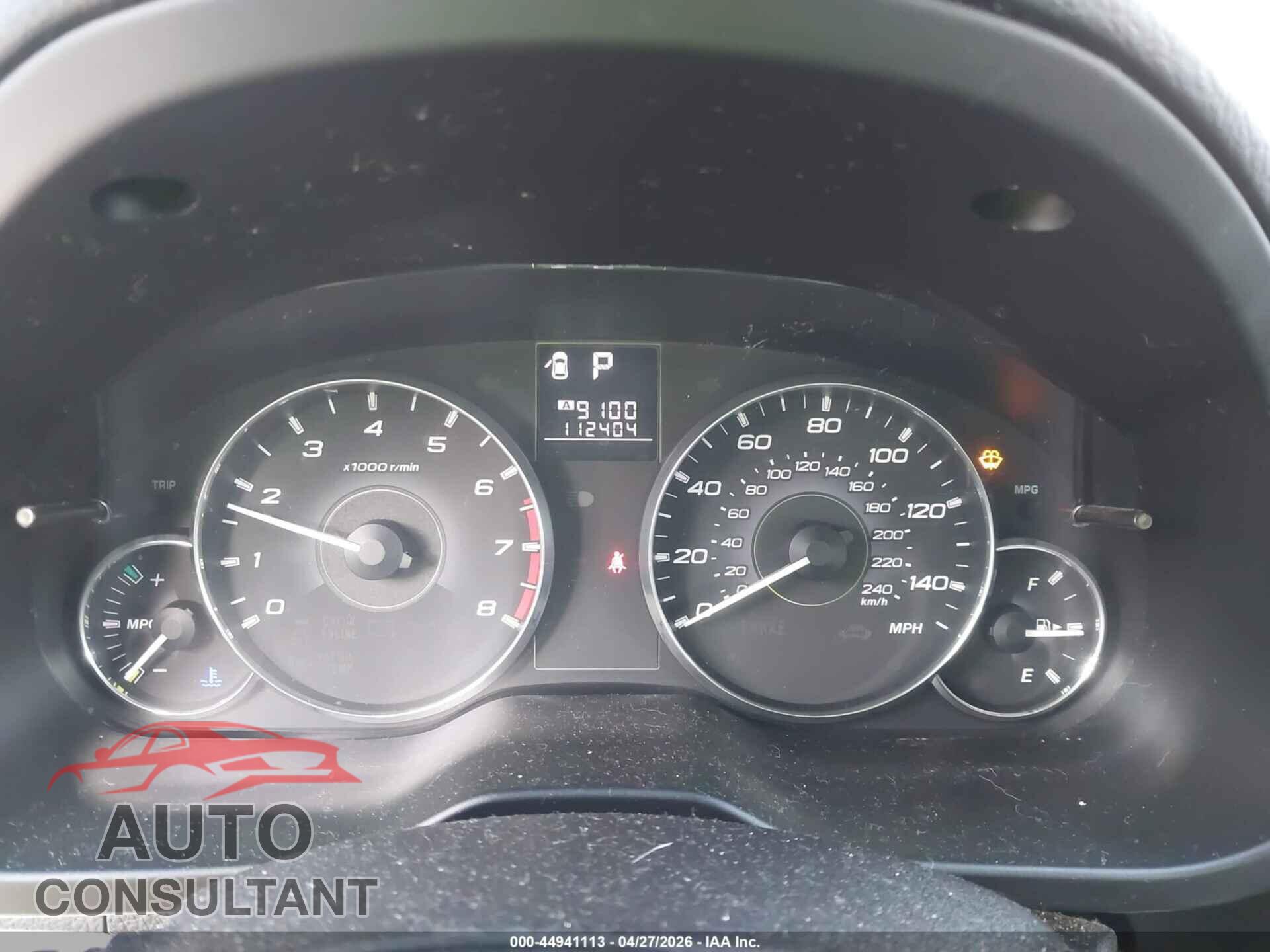 SUBARU OUTBACK 2012 - 4S4BRCCCXC3233985