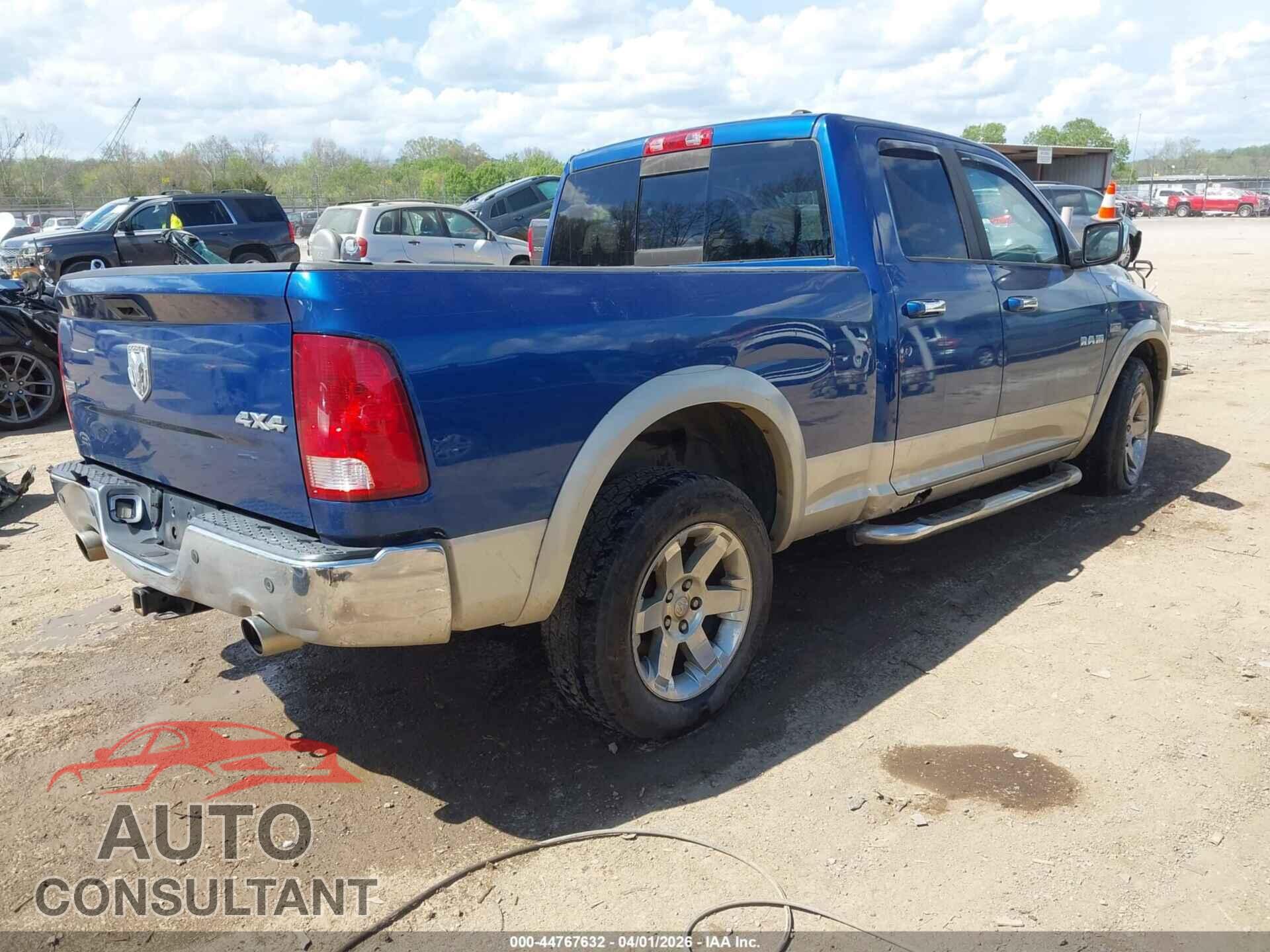 DODGE RAM 1500 2010 - 1D7RV1GT8AS225910