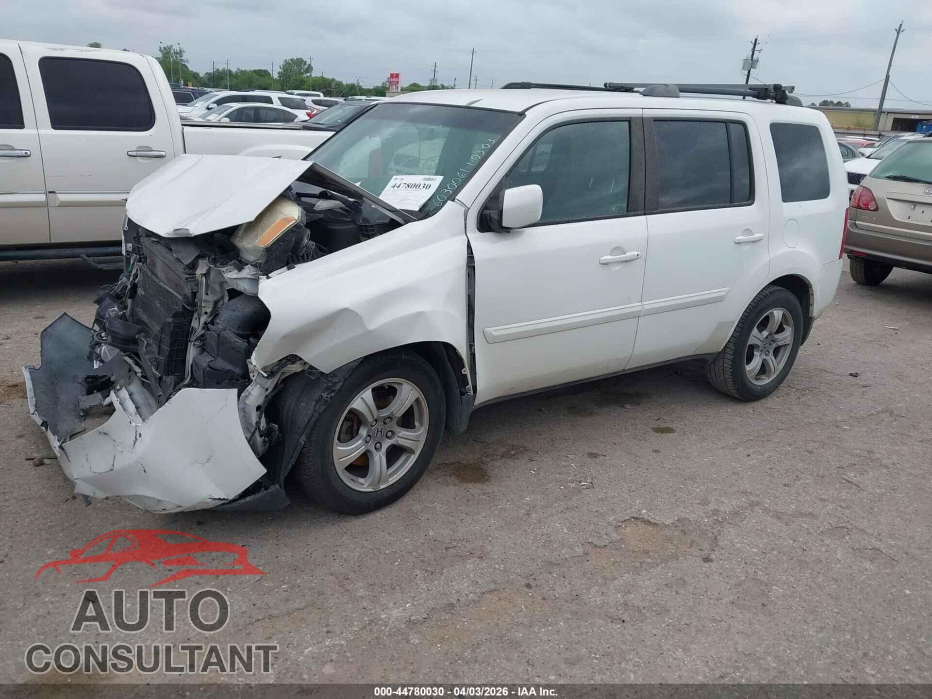 HONDA PILOT 2012 - 5FNYF3H47CB043413