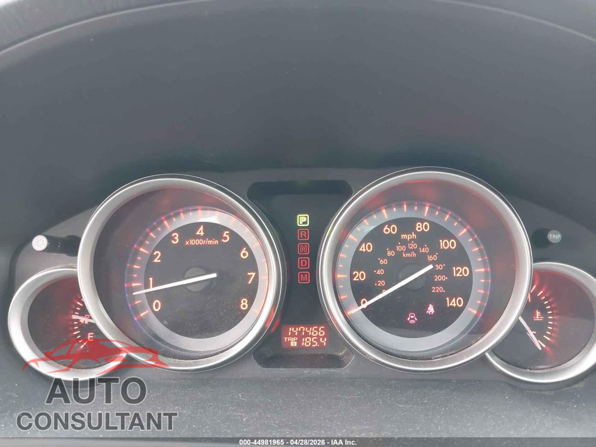 MAZDA CX-9 2012 - JM3TB3DV4C0356476