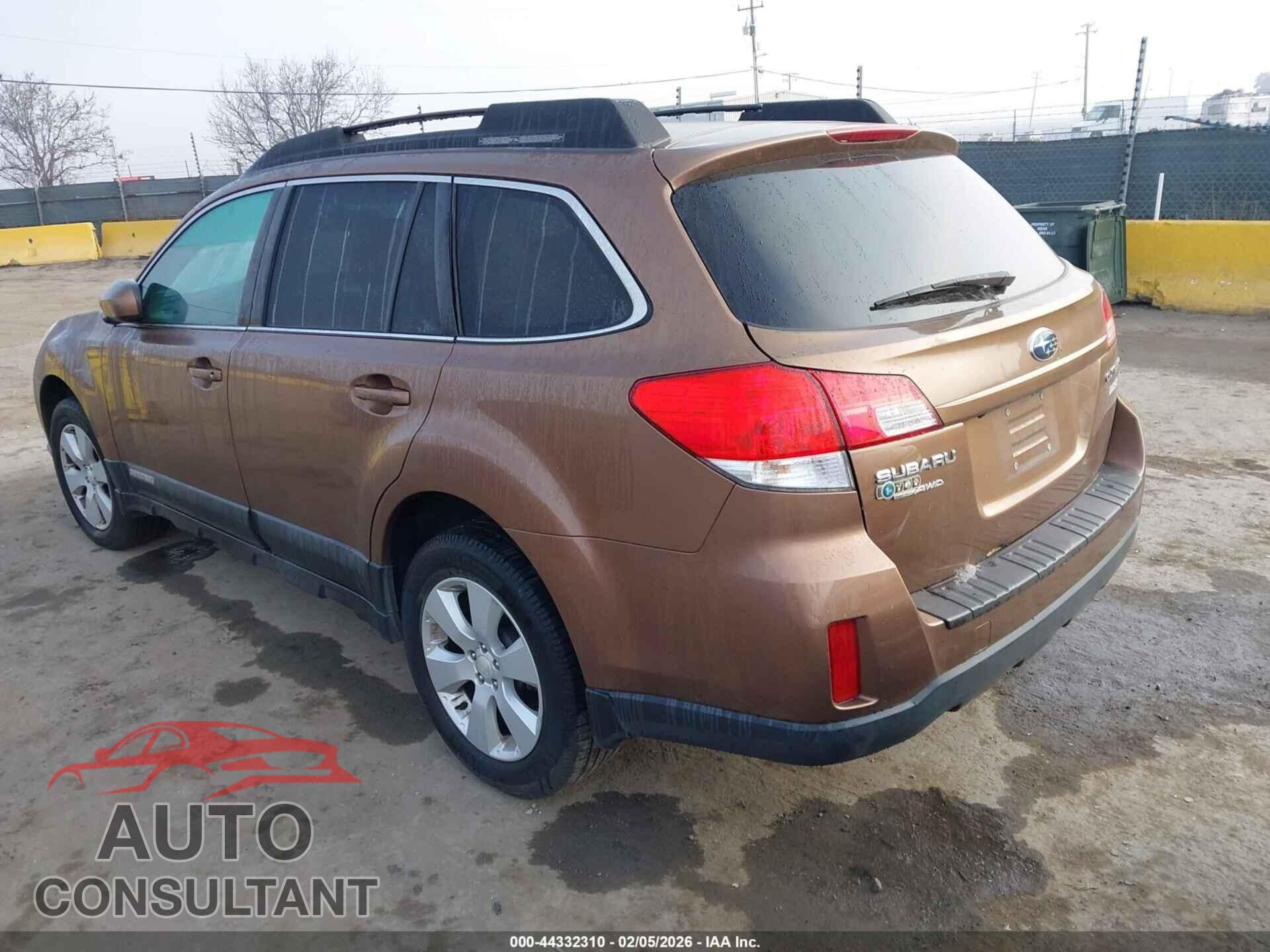 SUBARU OUTBACK 2011 - 4S4BRBGC4B3402854