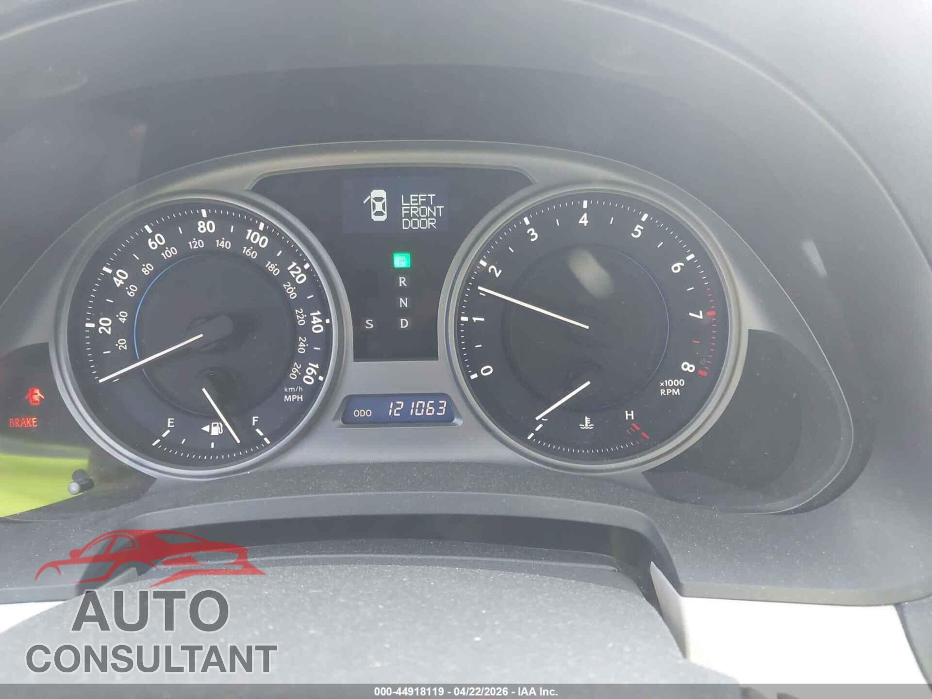 LEXUS IS 250 2010 - JTHBF5C26A5120308