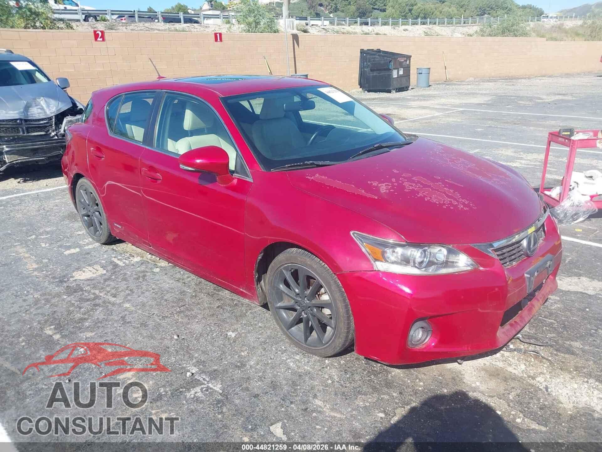 LEXUS CT 200H 2012 - JTHKD5BH9C2112459
