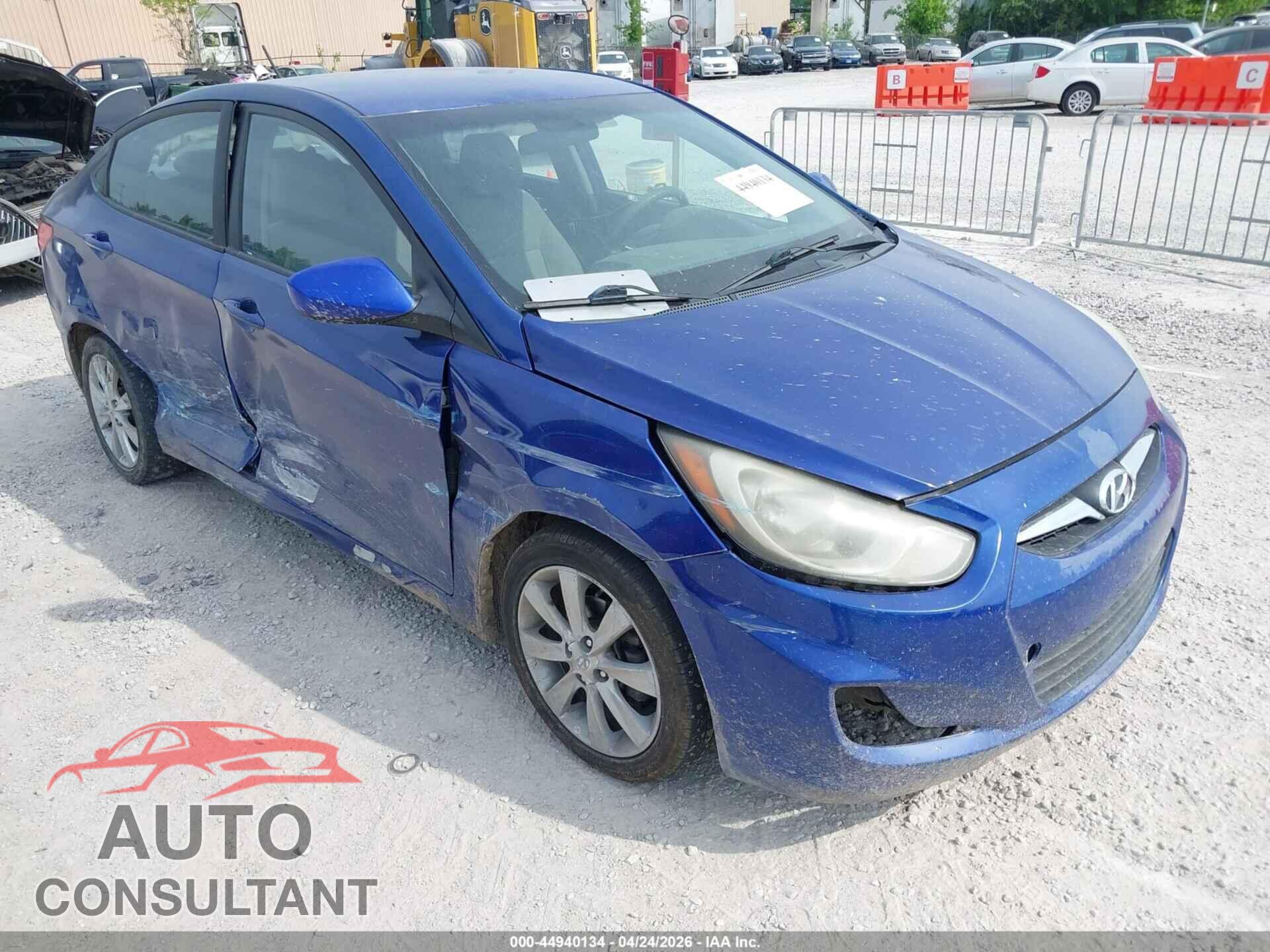 HYUNDAI ACCENT 2012 - KMHCU4AE2CU045582