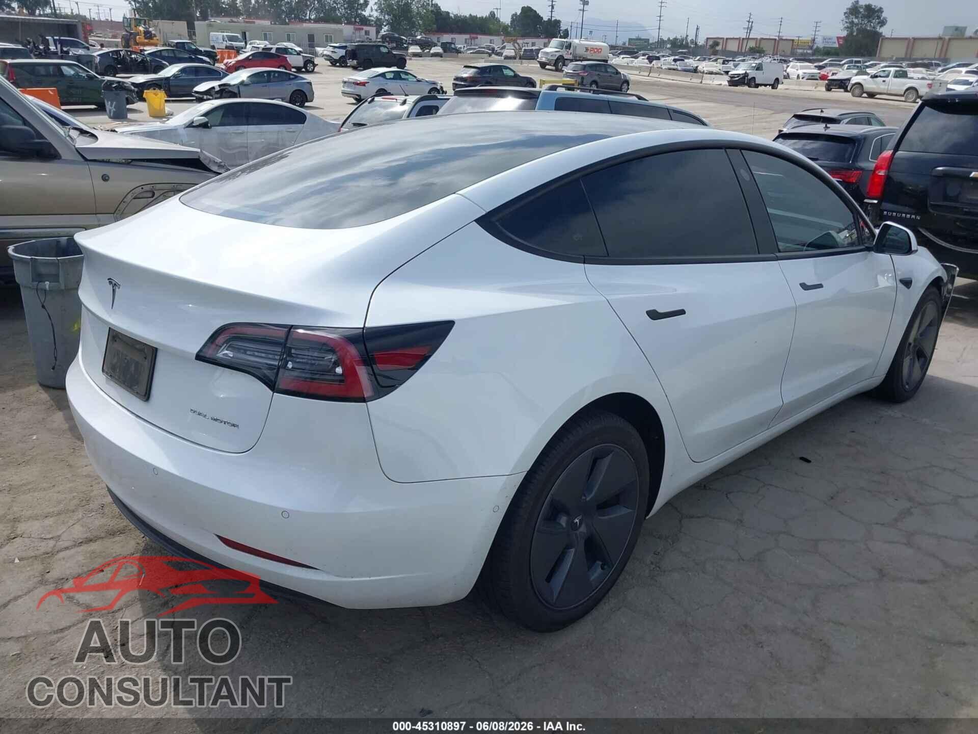 TESLA MODEL 3 2022 - 5YJ3E1EB6NF341023