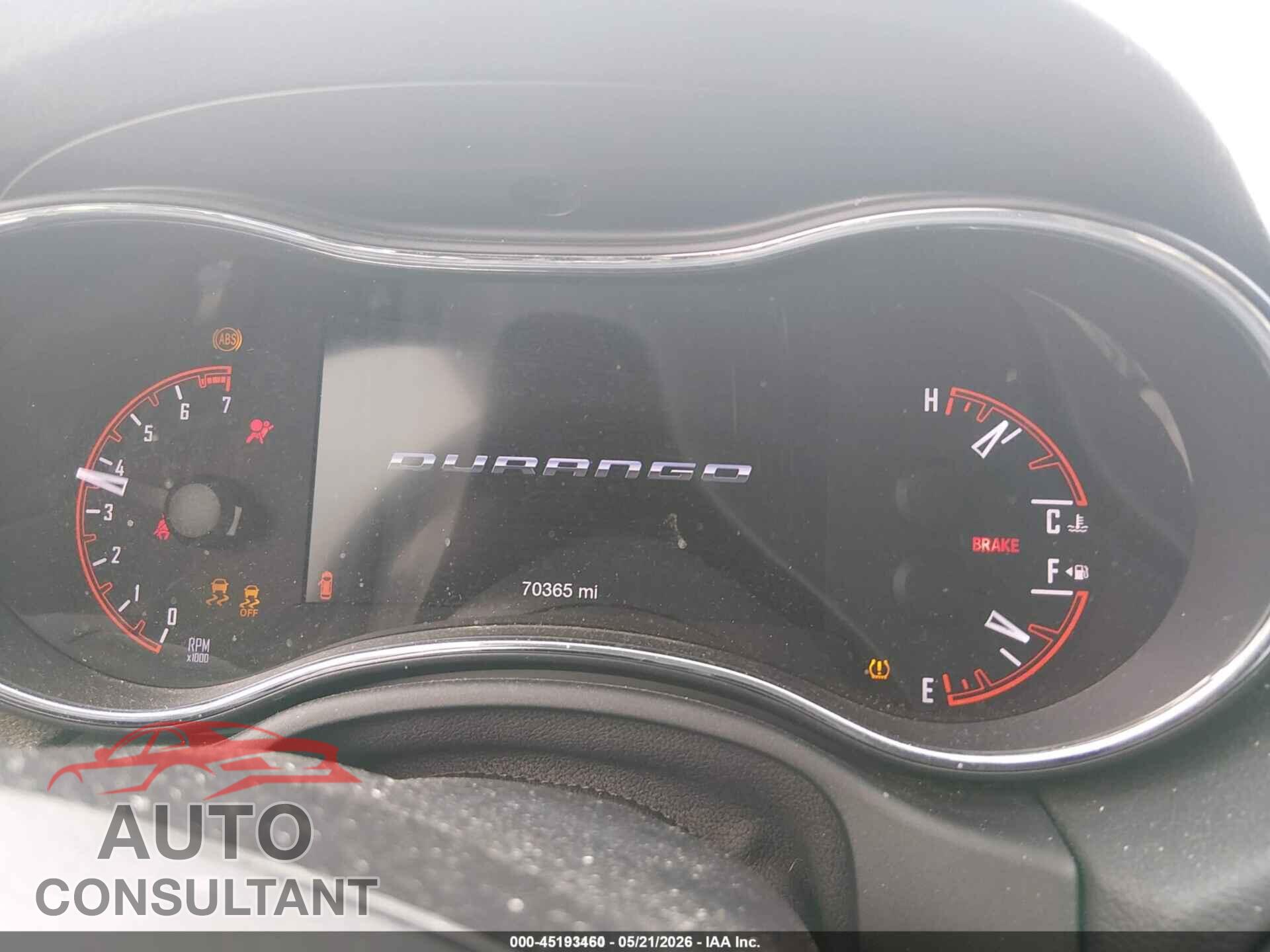 DODGE DURANGO 2017 - 1C4RDJAG6HC883691