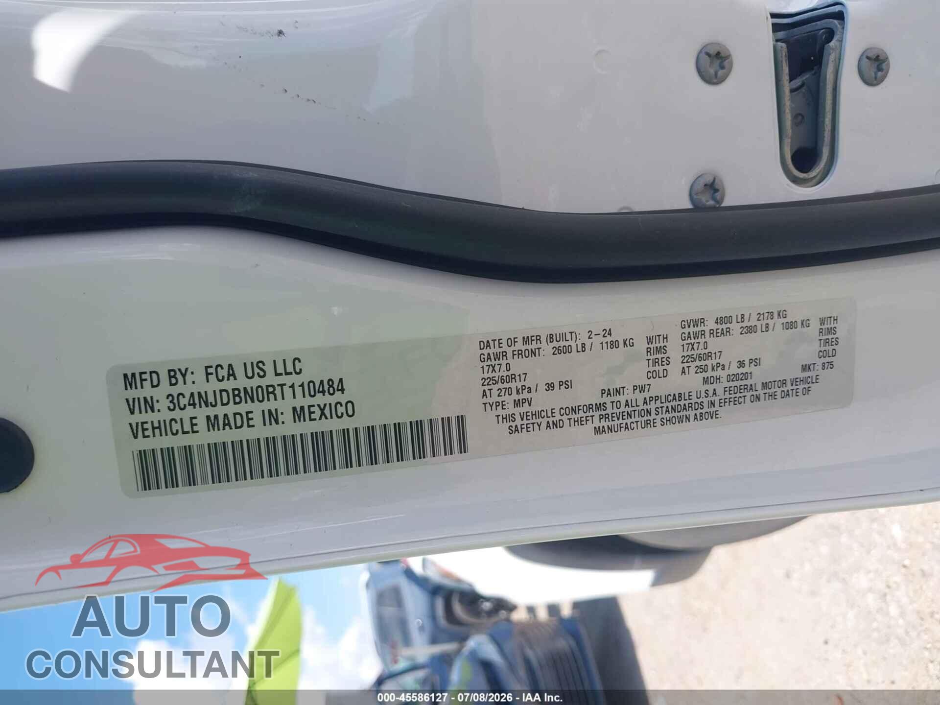 JEEP COMPASS 2024 - 3C4NJDBN0RT110484