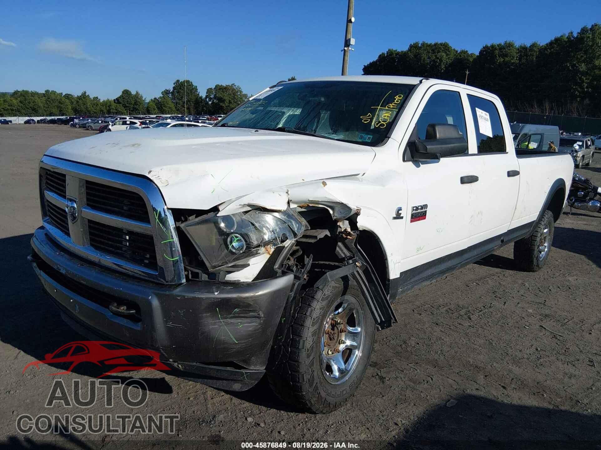 DODGE RAM 2500 2010 - 3D7UT2CL7AG127096