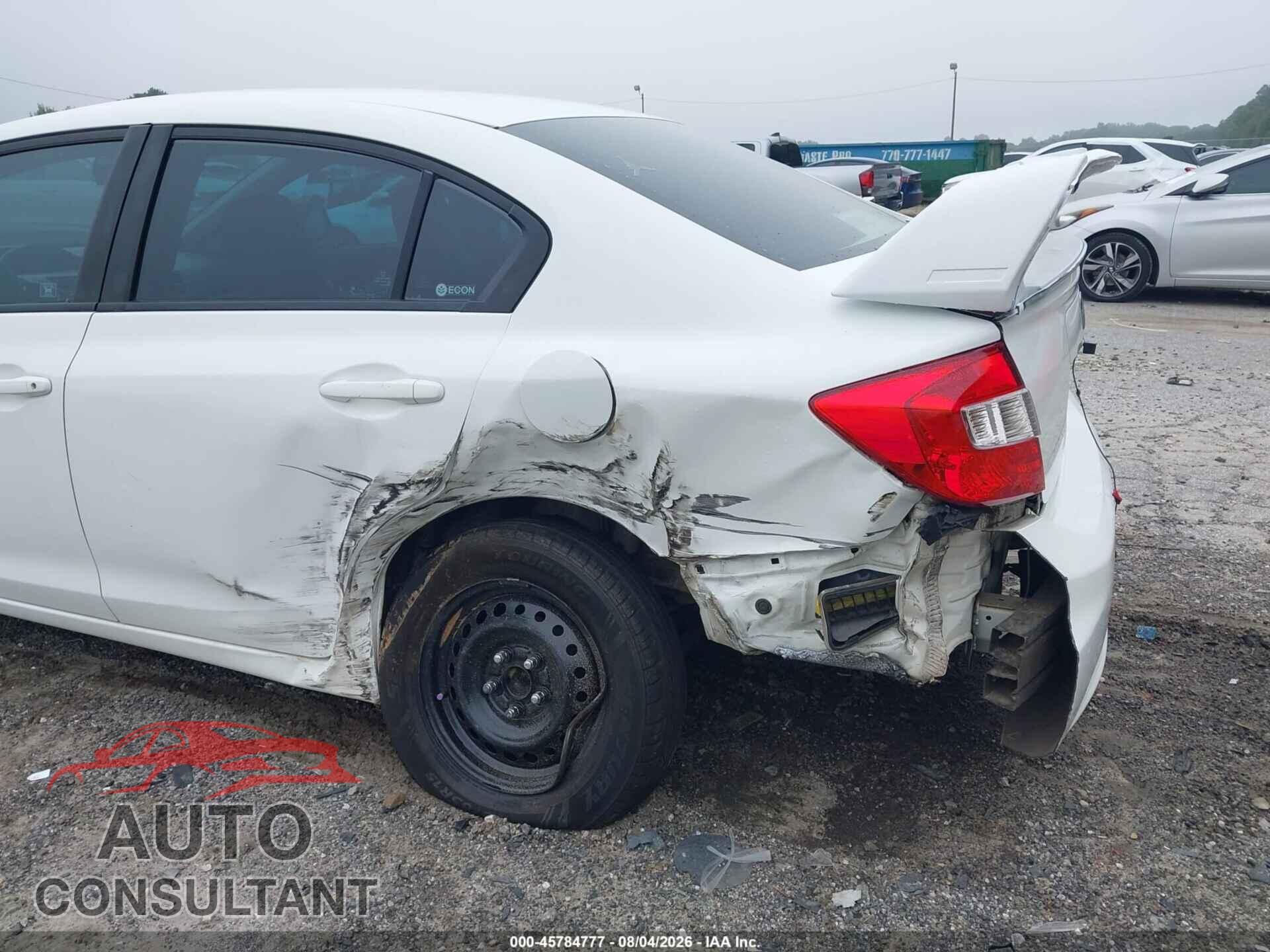 HONDA CIVIC 2012 - 19XFB2F54CE010366