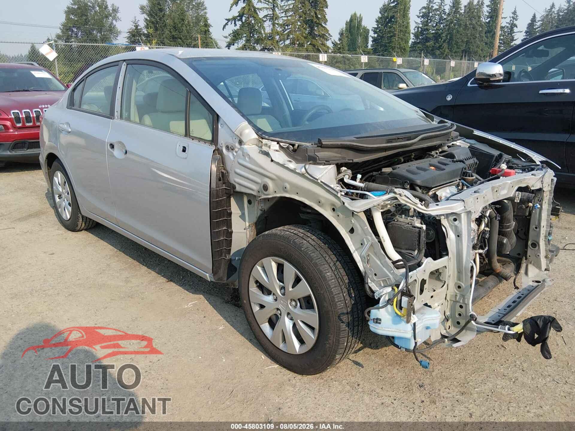 HONDA CIVIC 2012 - 19XFB2F59CE043685