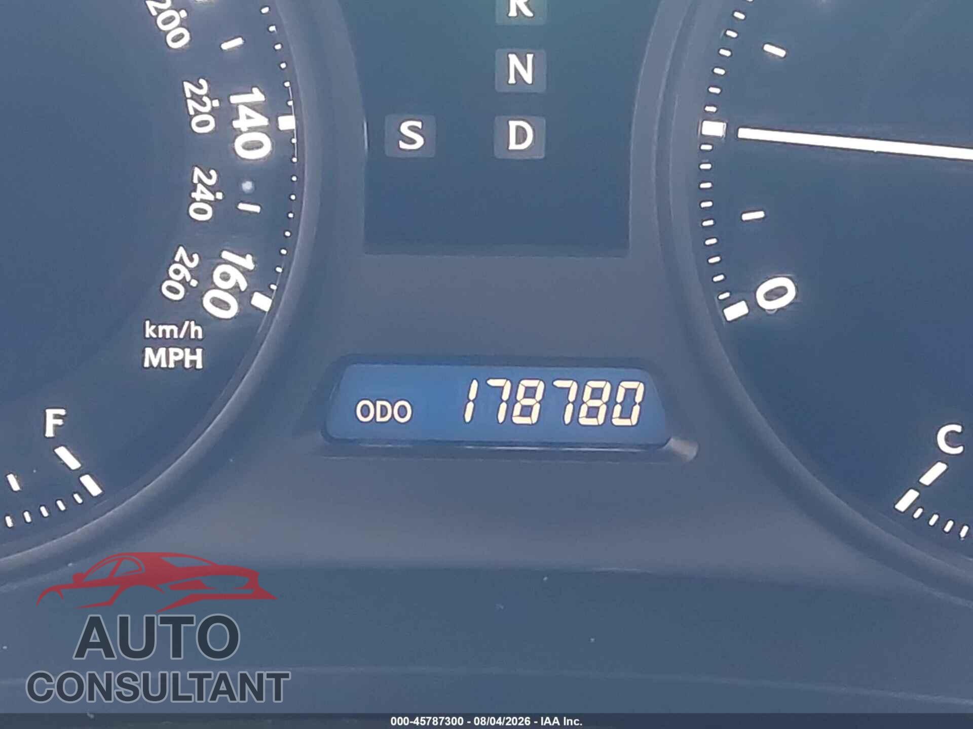 LEXUS IS 250 2010 - JTHBF5C20A5118912