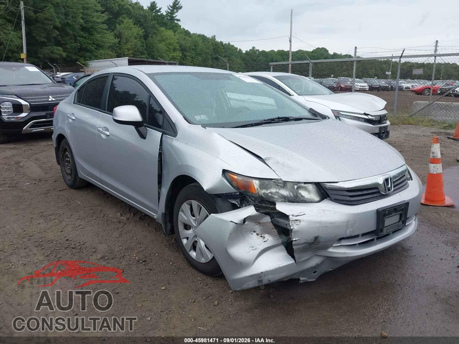 HONDA CIVIC 2012 - 2HGFB2F59CH582135
