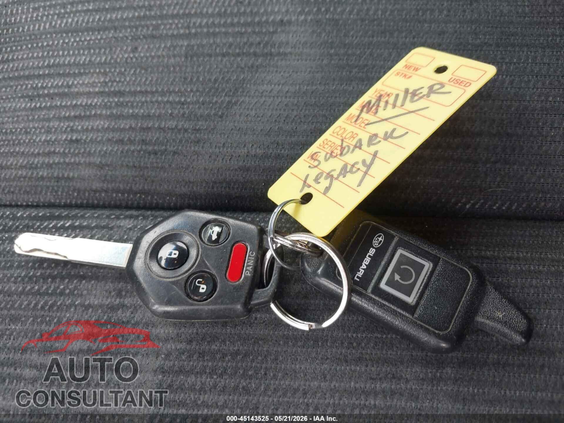 SUBARU LEGACY 2014 - 4S3BMBC61E3014066