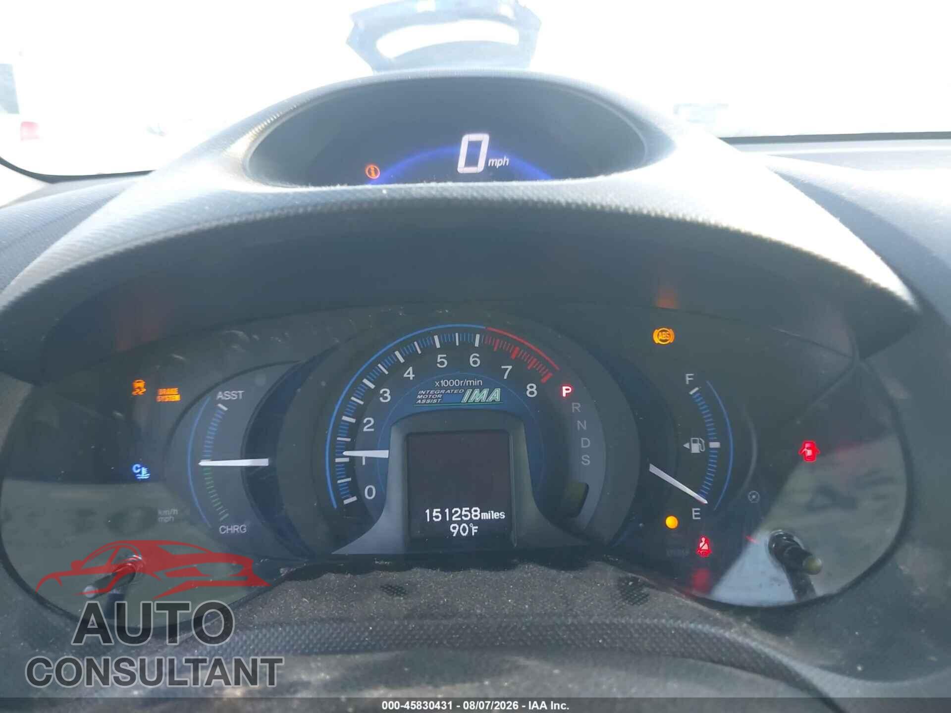 HONDA INSIGHT 2013 - JHMZE2H79DS000464