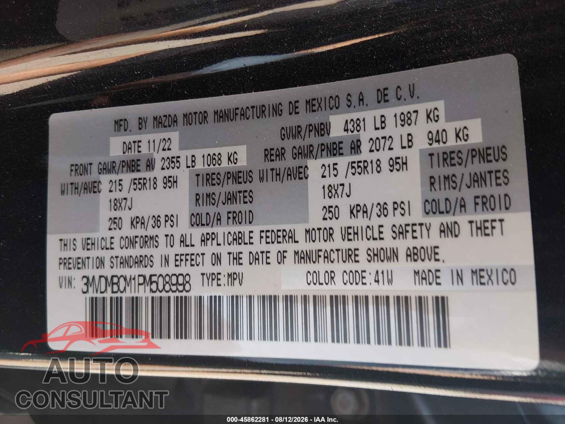 MAZDA CX-30 2023 - 3MVDMBCM1PM508998