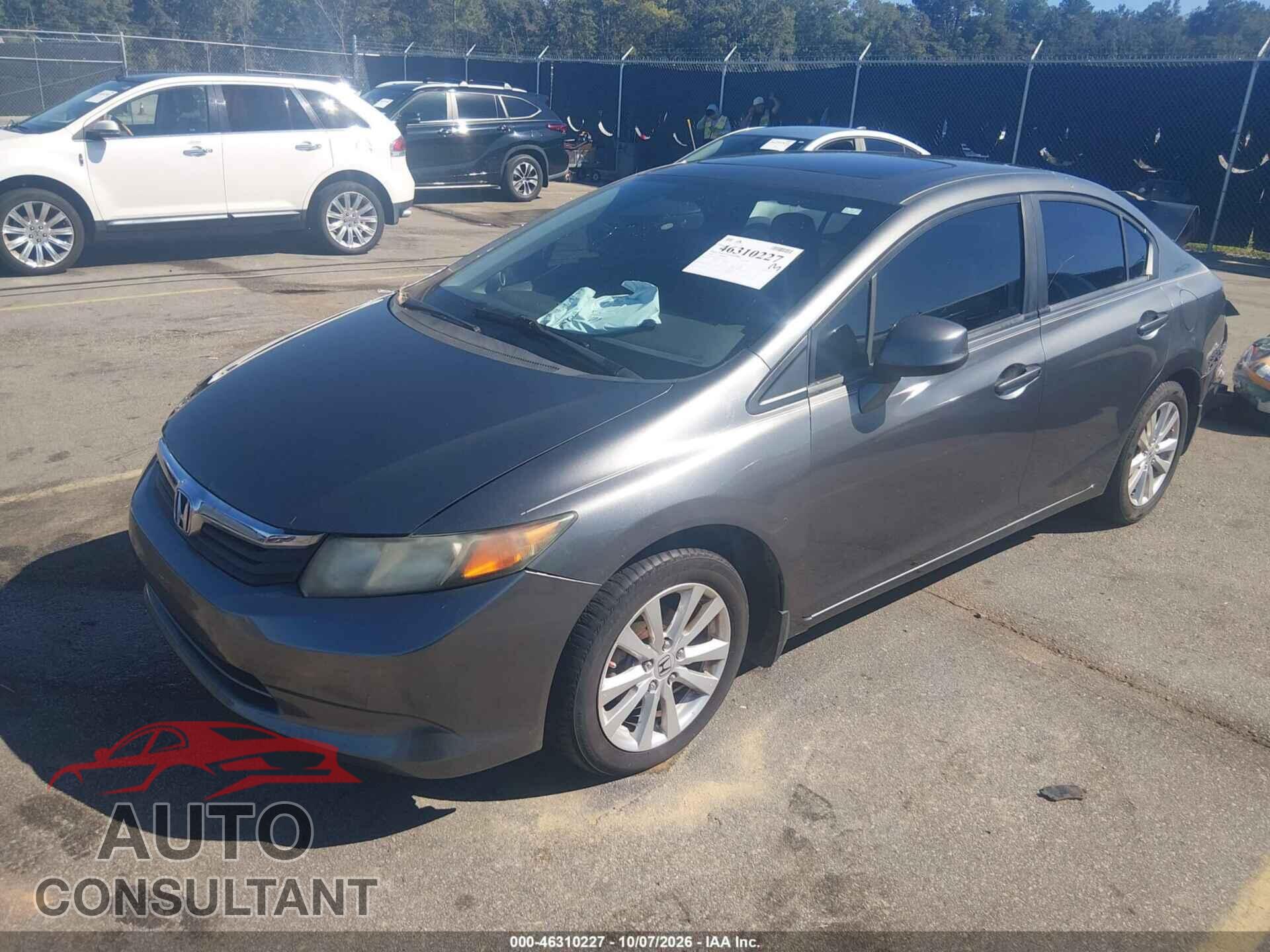 HONDA CIVIC 2012 - 19XFB2F95CE302739