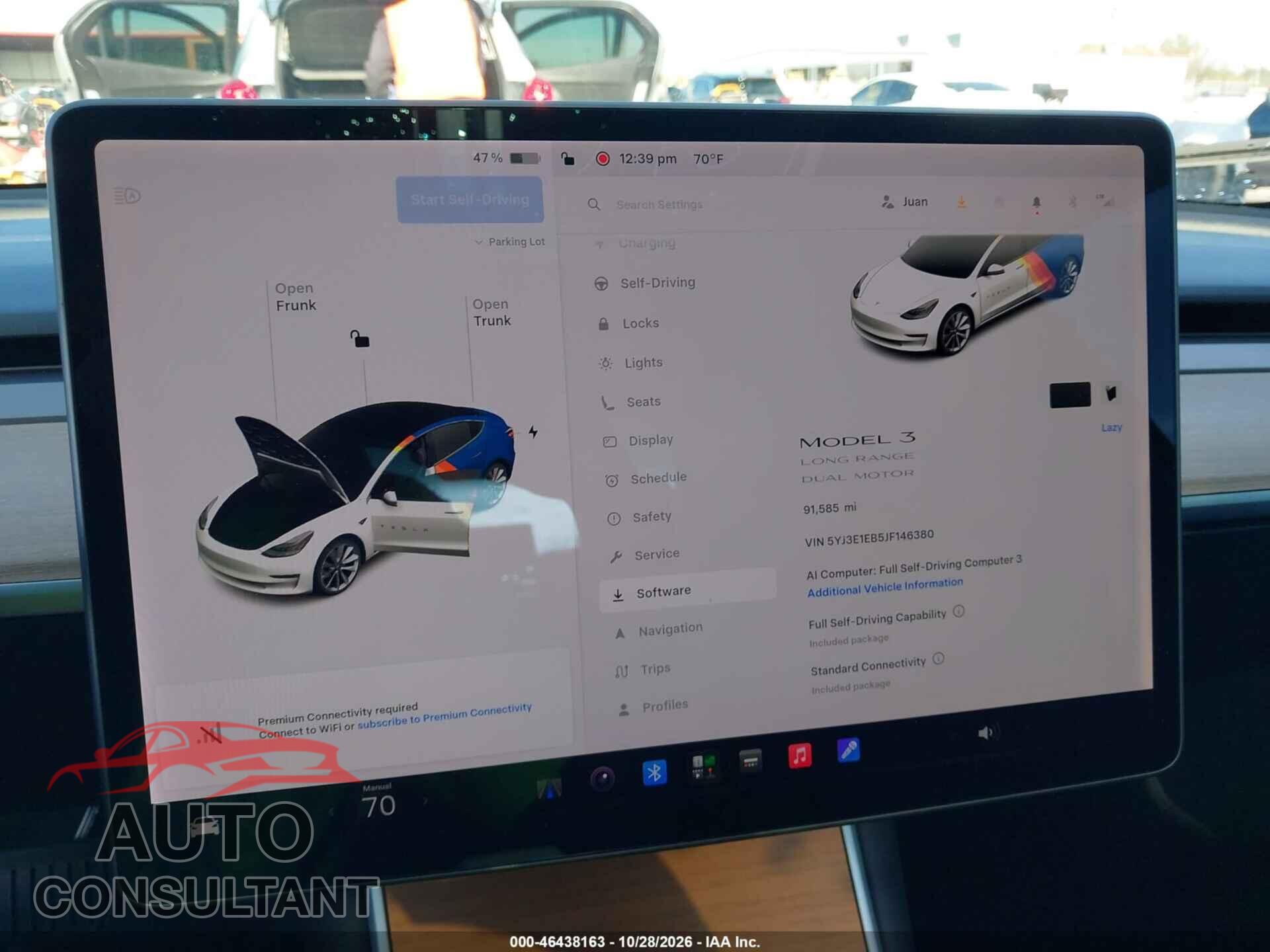 TESLA MODEL 3 2018 - 5YJ3E1EB5JF146380