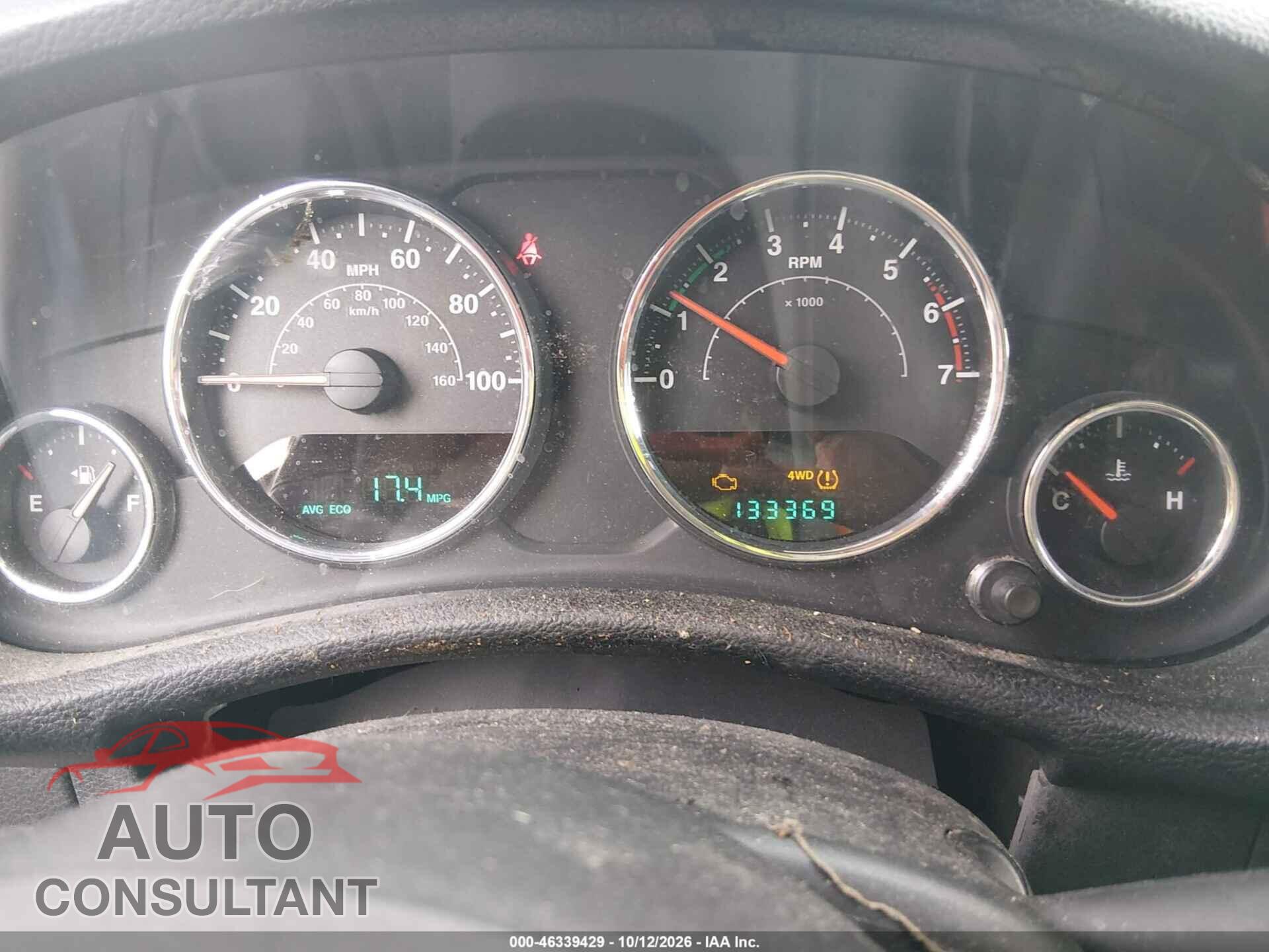JEEP WRANGLER 2011 - 1J4AA2D12BL545452