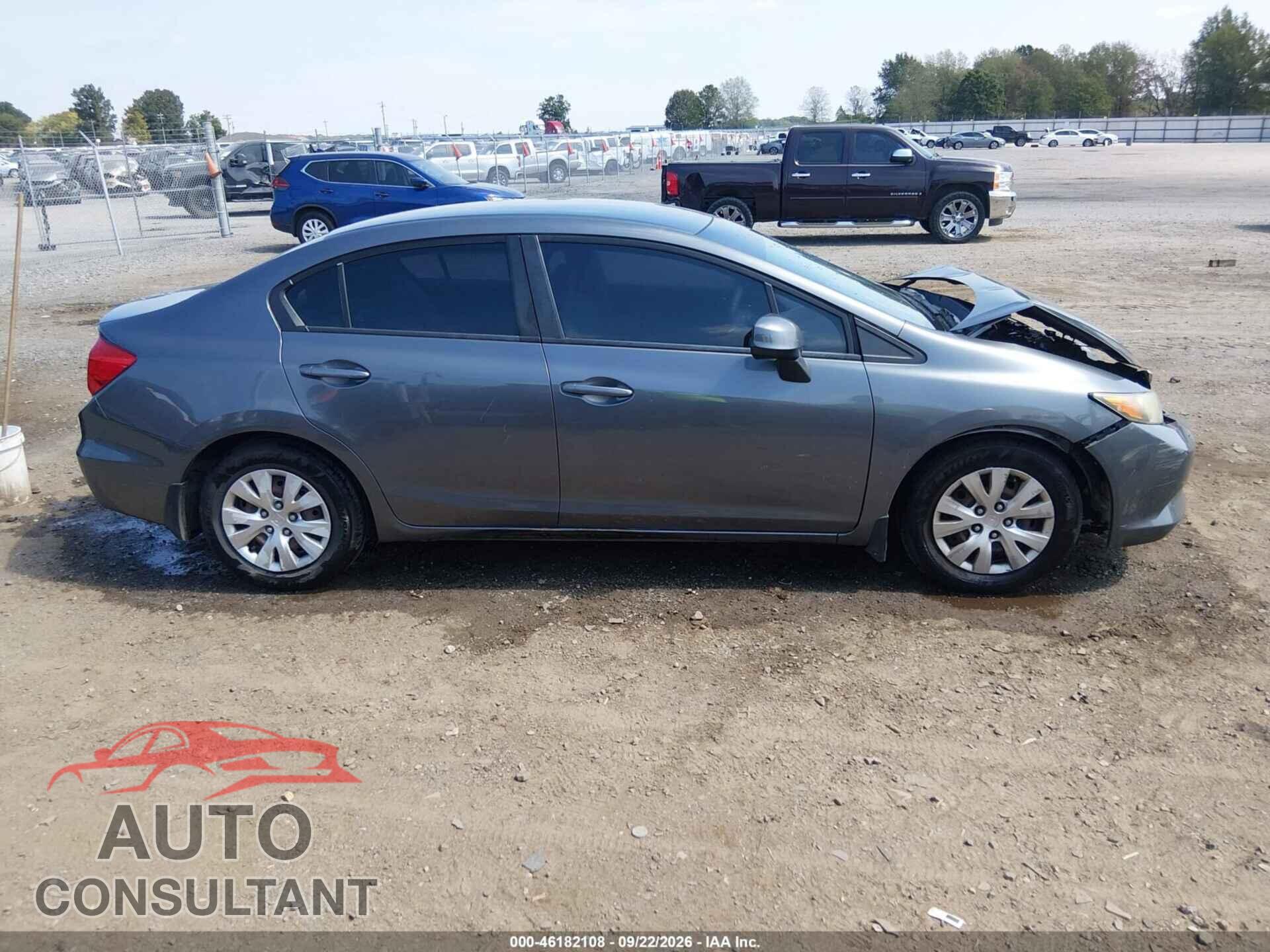 HONDA CIVIC 2012 - 19XFB2F54CE090204