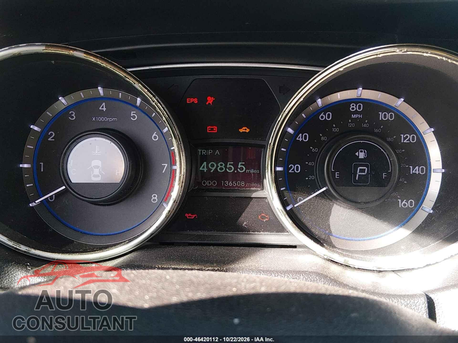 HYUNDAI SONATA 2013 - 5NPEC4AC5DH508910