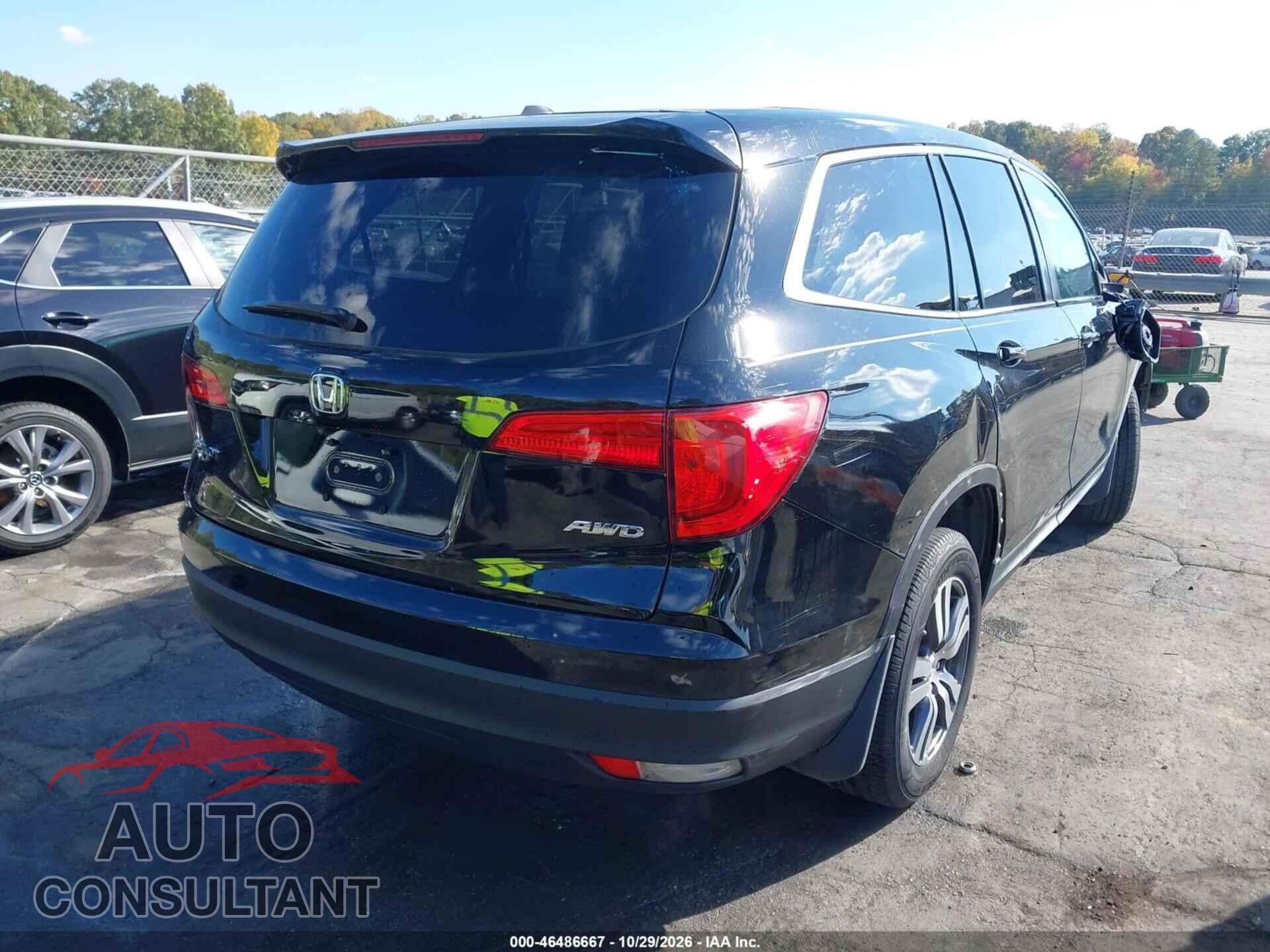 HONDA PILOT 2017 - 5FNYF6H71HB069752