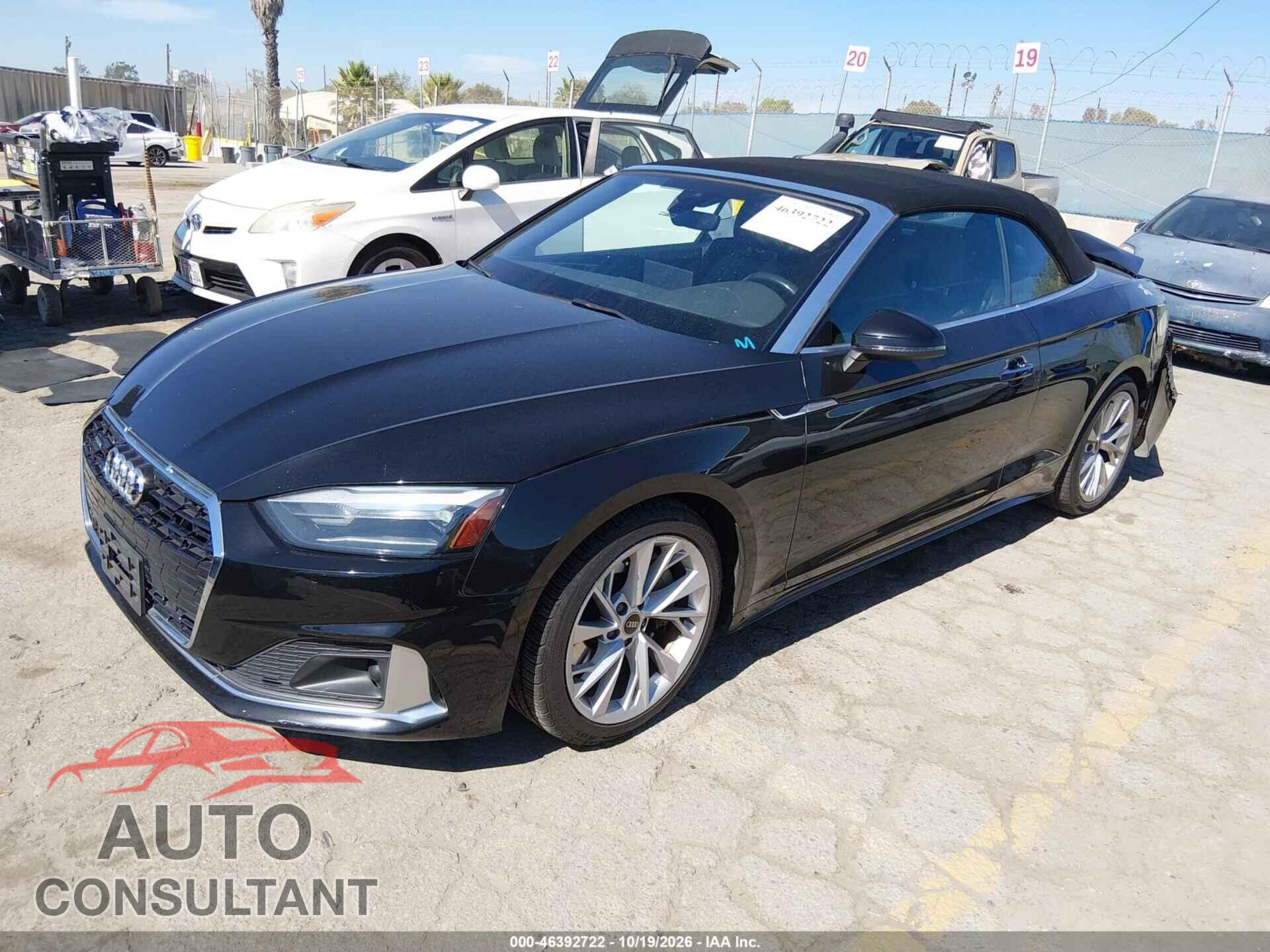 AUDI A5 CABRIOLET 2022 - WAU2AGF50NN002887