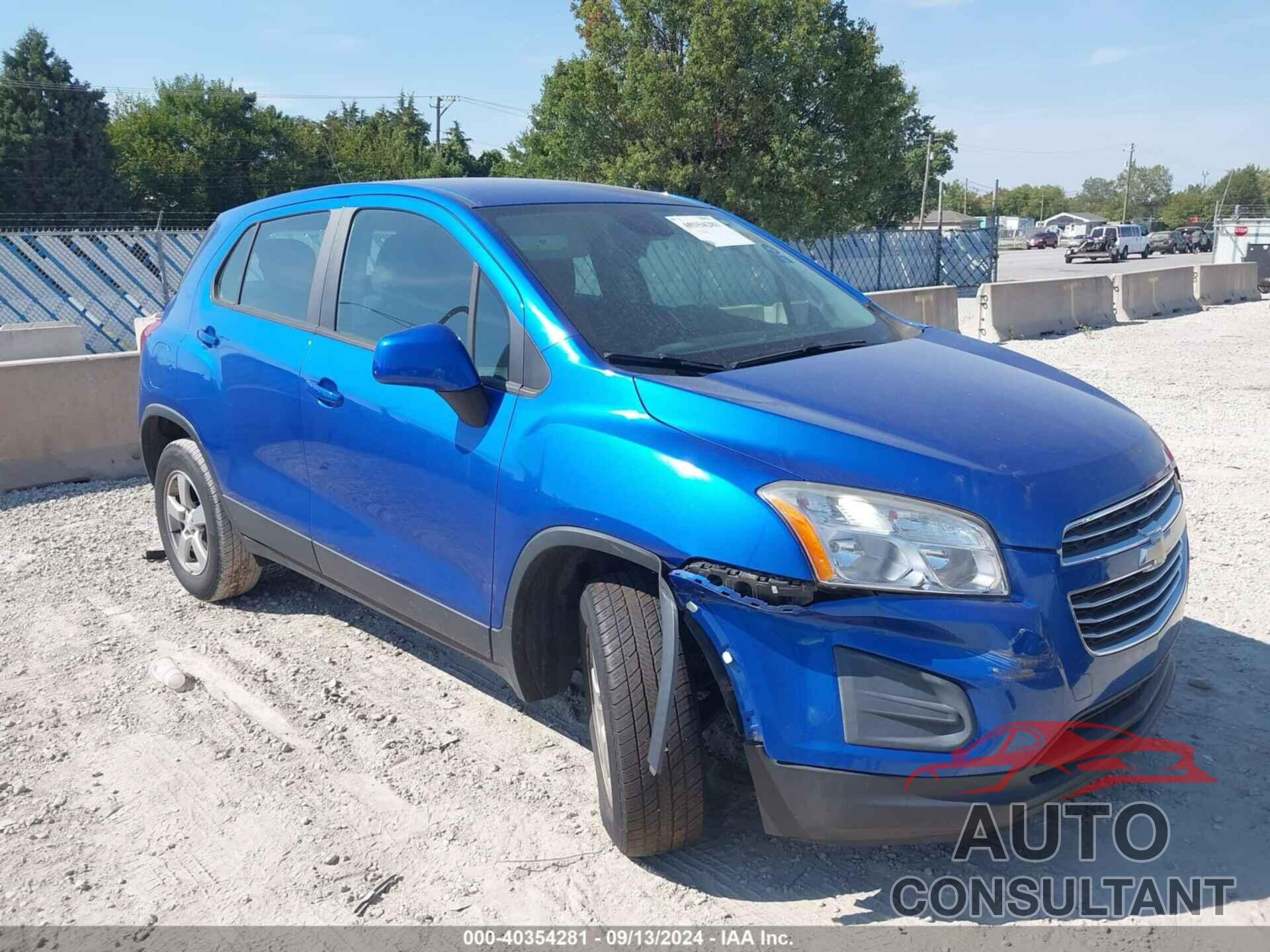 CHEVROLET TRAX 2016 - KL7CJNSB6GB605142