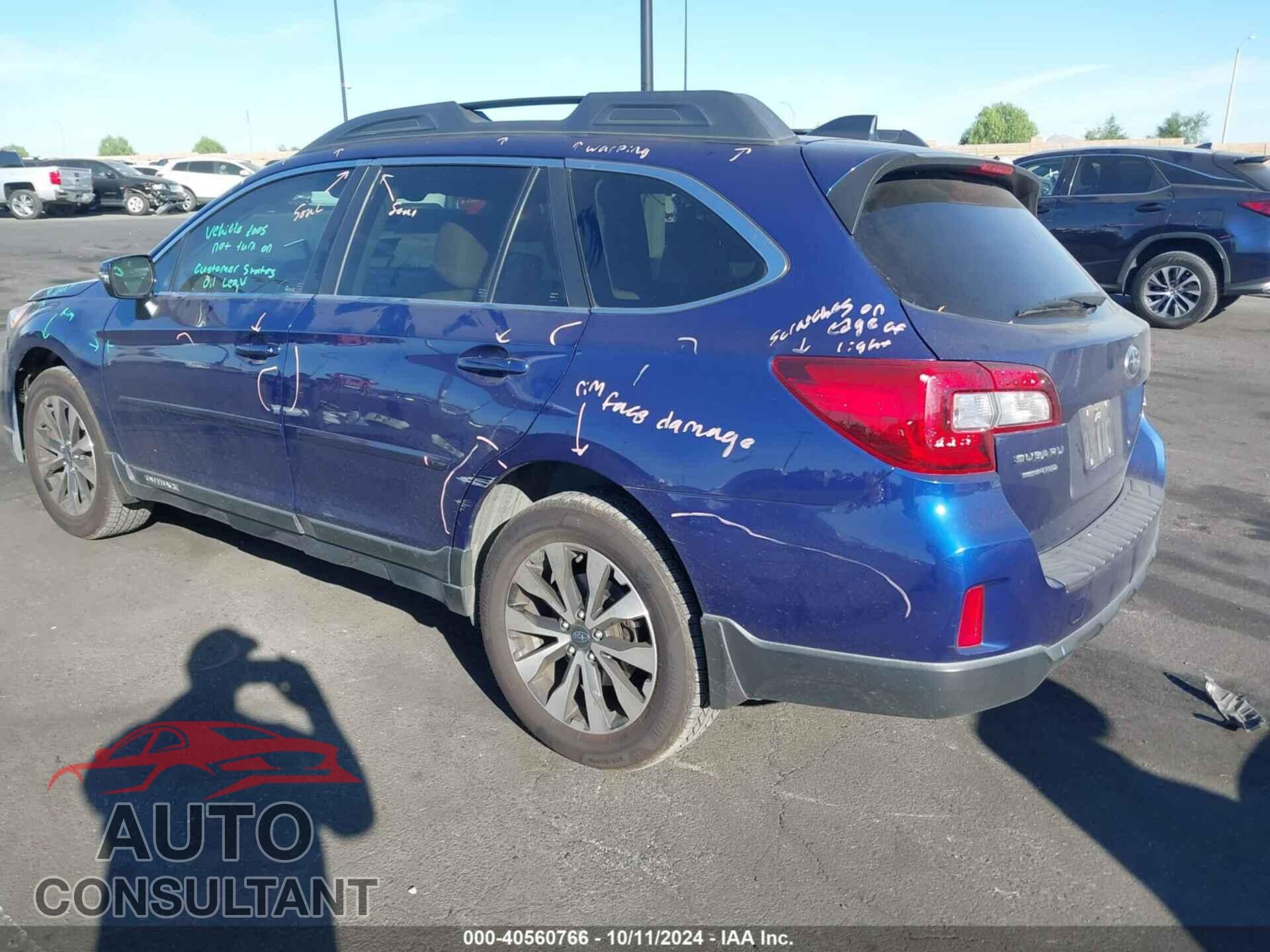 SUBARU OUTBACK 2016 - 4S4BSENC2G3292077