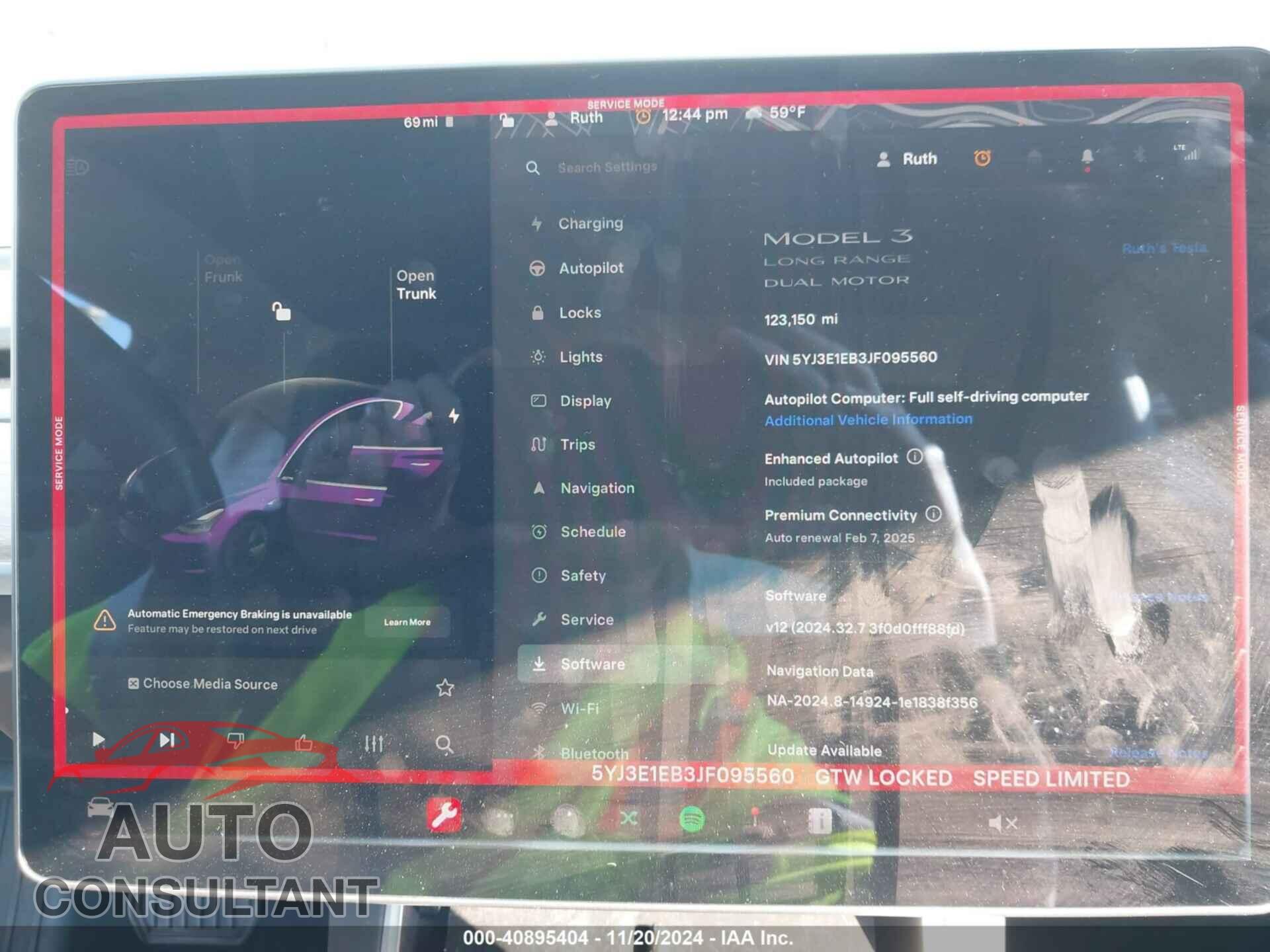 TESLA MODEL 3 2018 - 5YJ3E1EB3JF095560