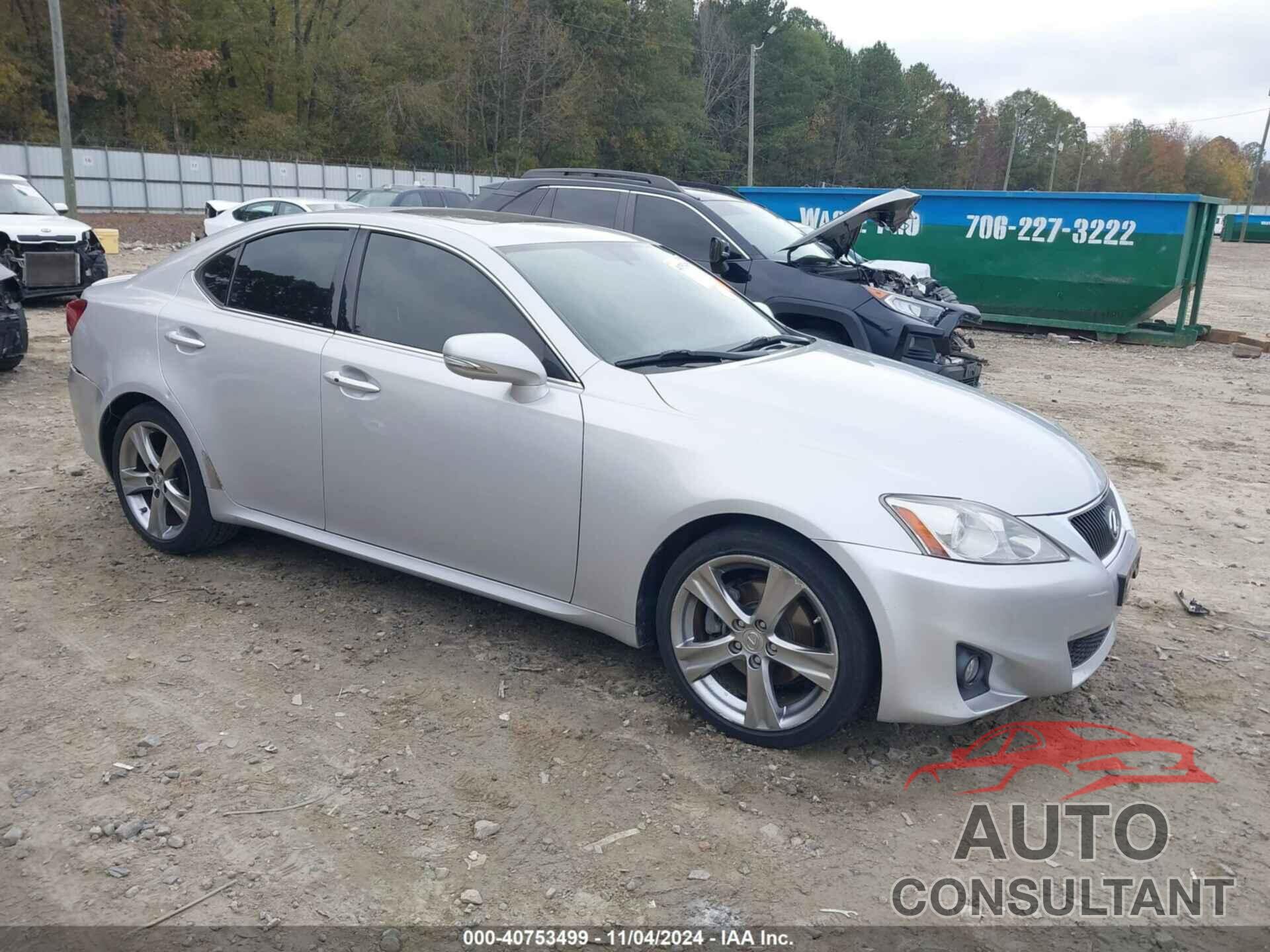 LEXUS IS 250 2012 - JTHBF5C22C5180928