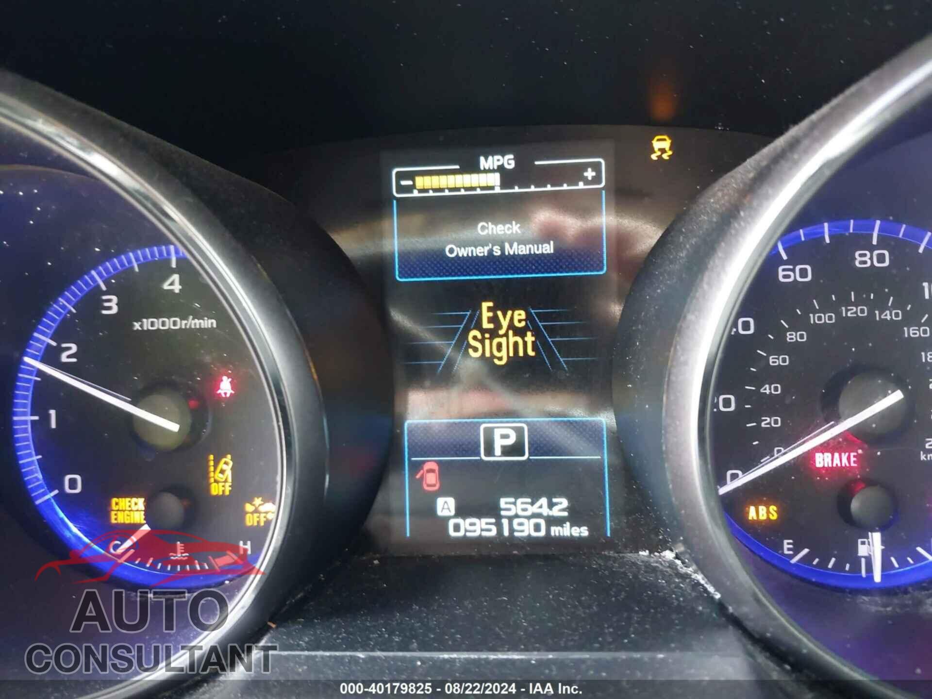 SUBARU OUTBACK 2019 - 4S4BSABC3K3293499