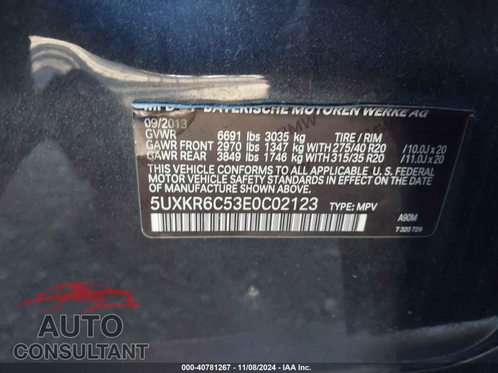 BMW X5 2014 - 5UXKR6C53E0C02123