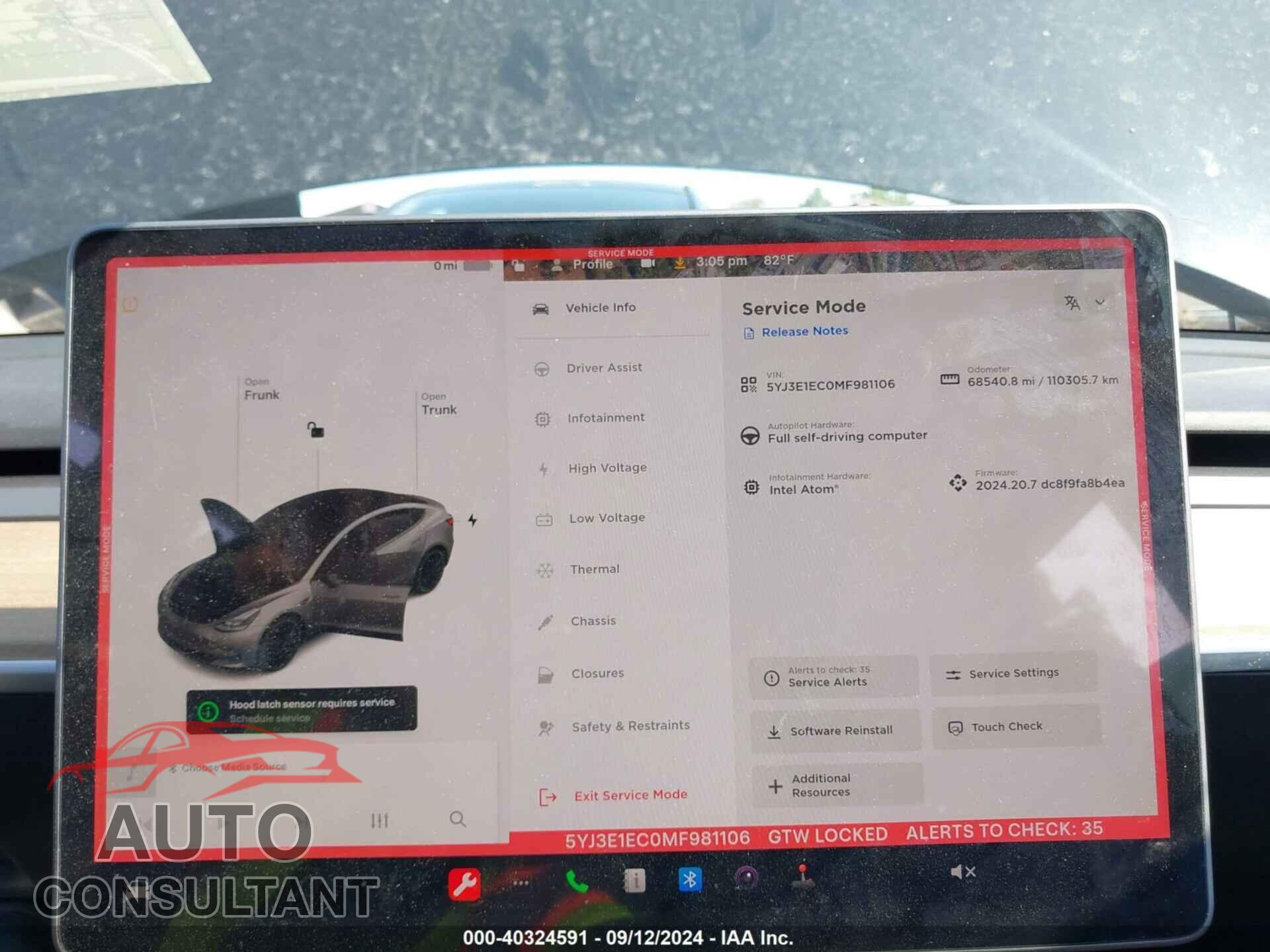 TESLA MODEL 3 2021 - 5YJ3E1EC0MF981106