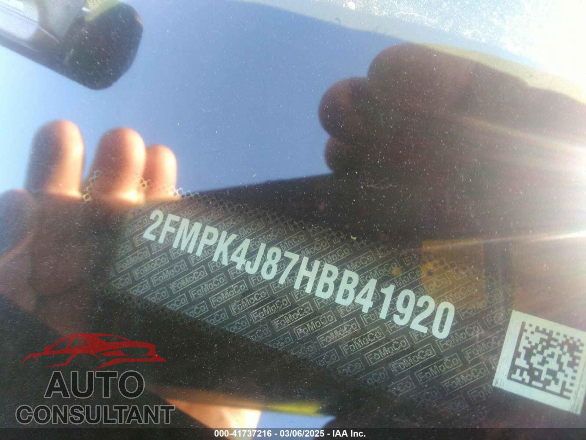 FORD EDGE 2017 - 2FMPK4J87HBB41920