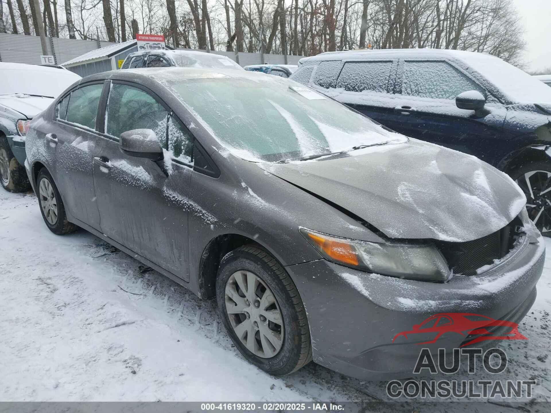 HONDA CIVIC 2012 - 19XFB2F59CE384455