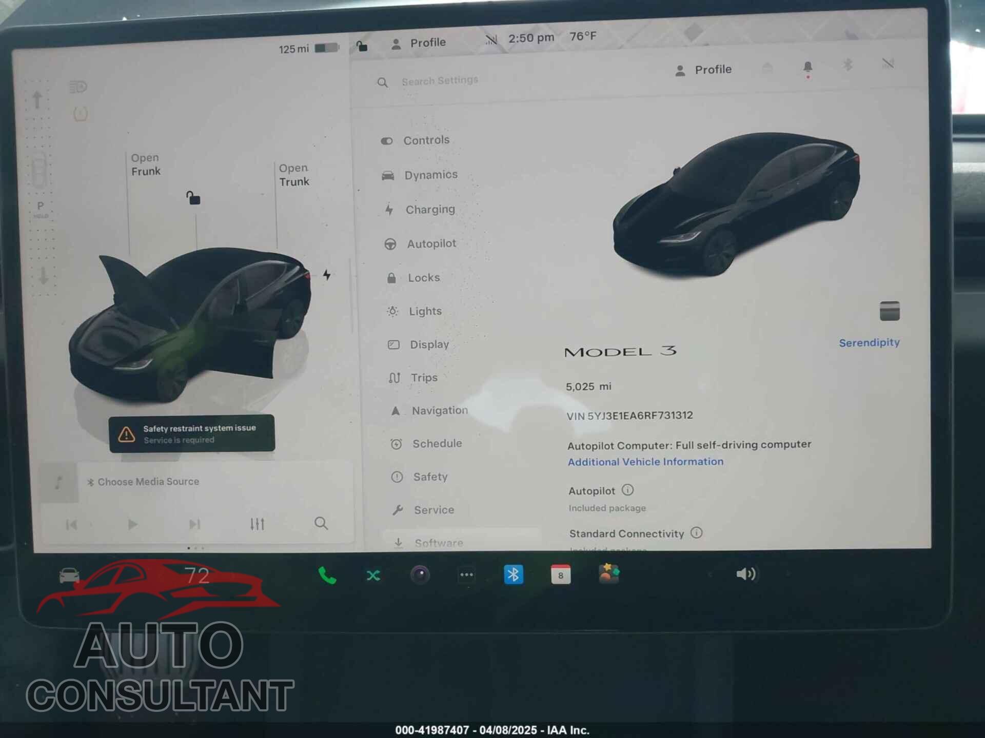 TESLA MODEL 3 2024 - 5YJ3E1EA6RF731312