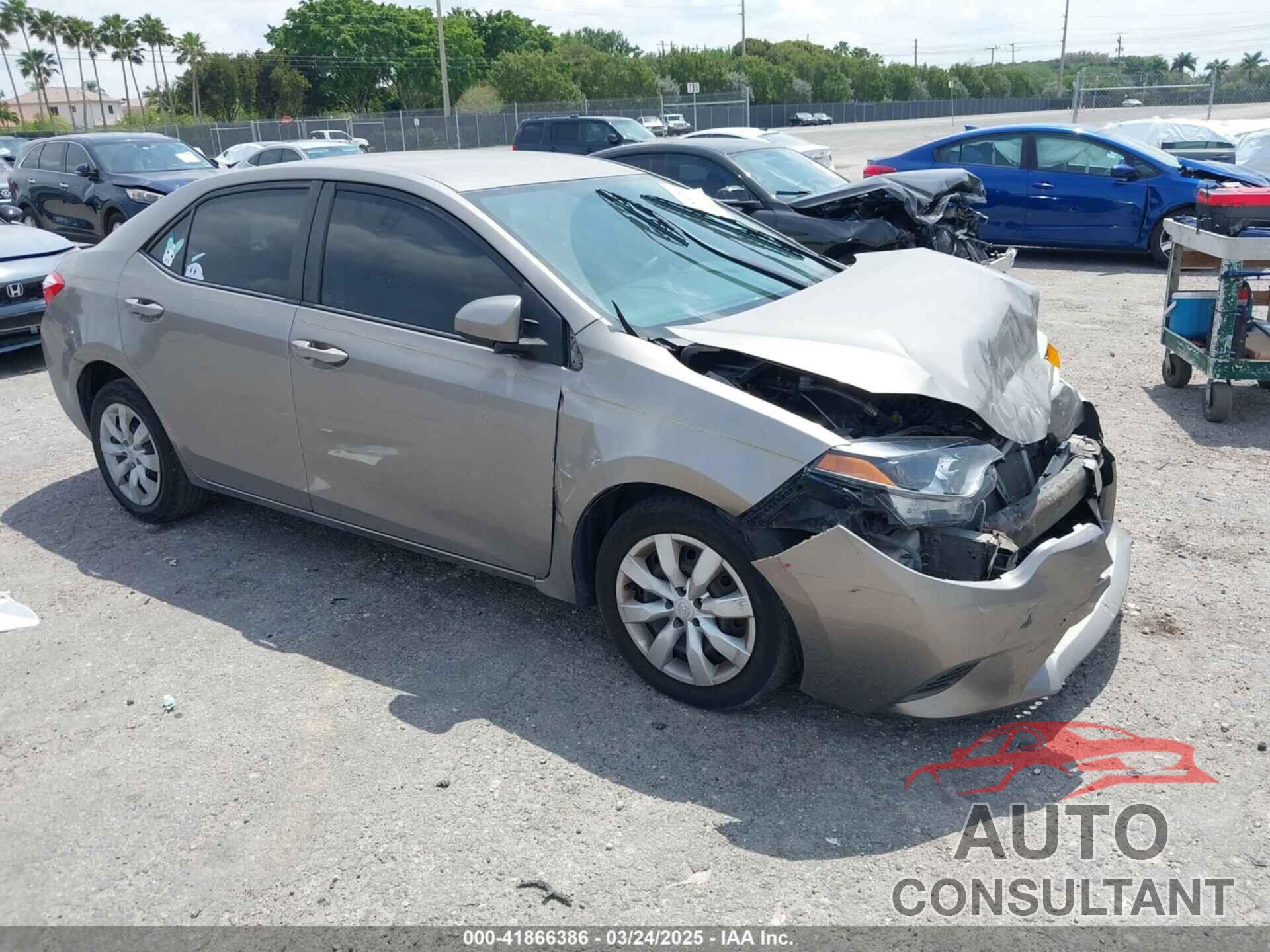 TOYOTA COROLLA 2016 - 2T1BURHE3GC685516