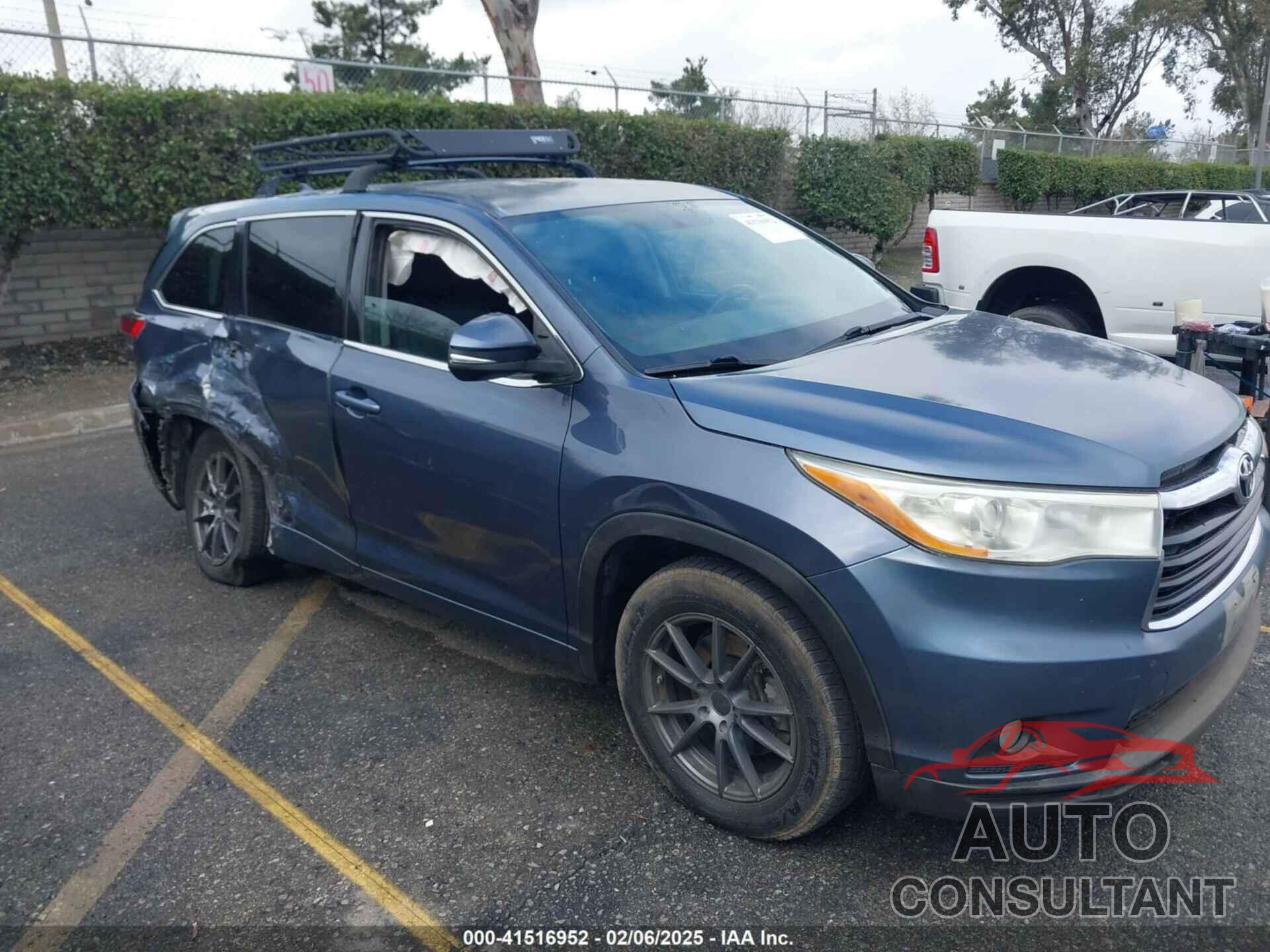TOYOTA HIGHLANDER 2014 - 5TDZKRFH7ES024741